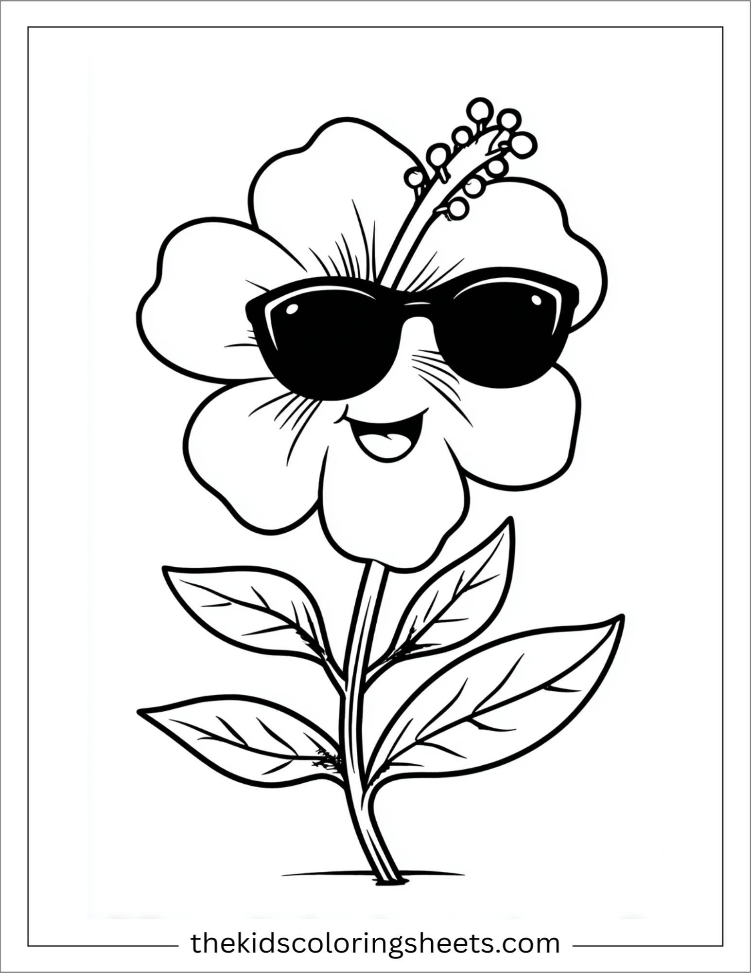 Hibiscus with Sunglasses