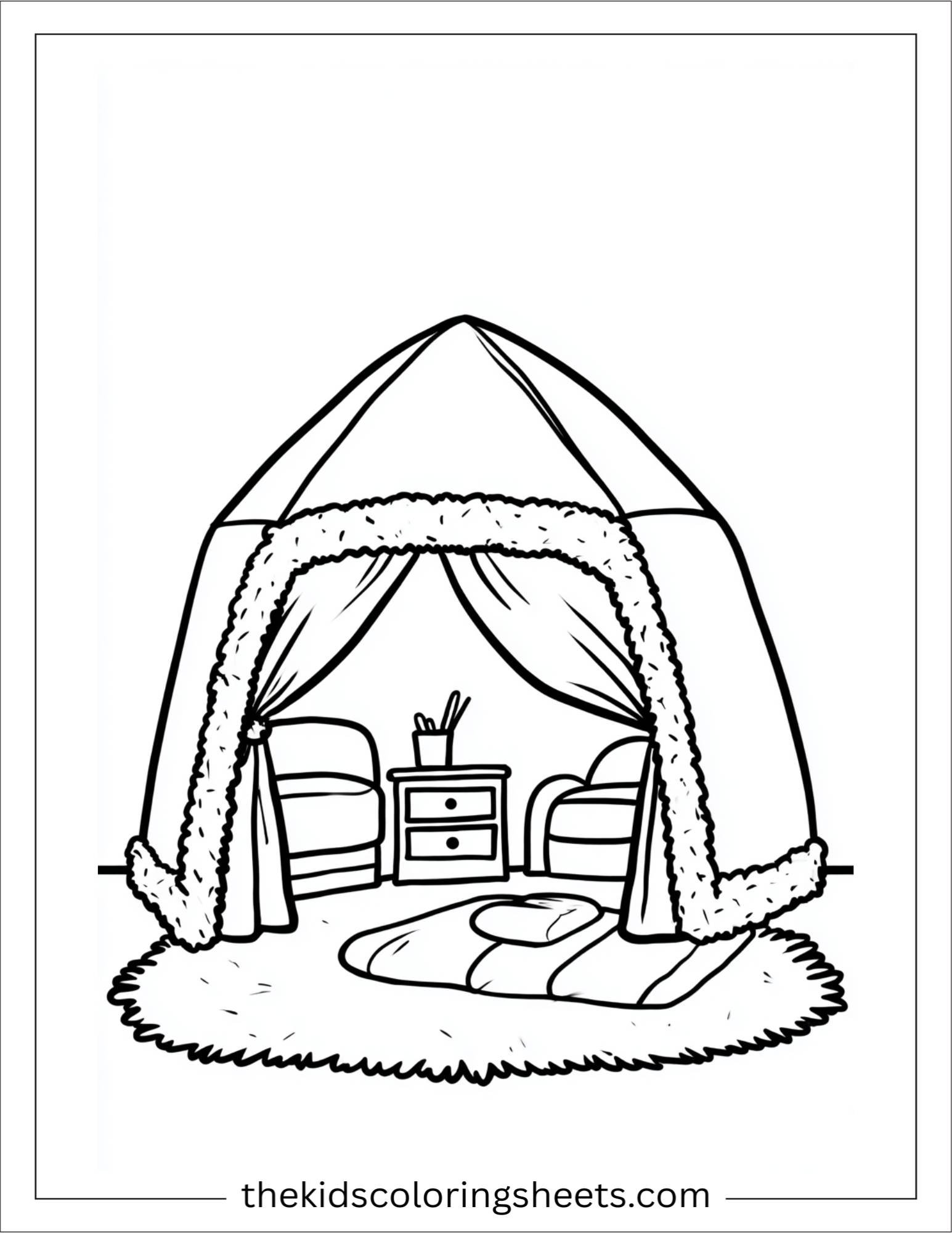 January cozy blanket fort