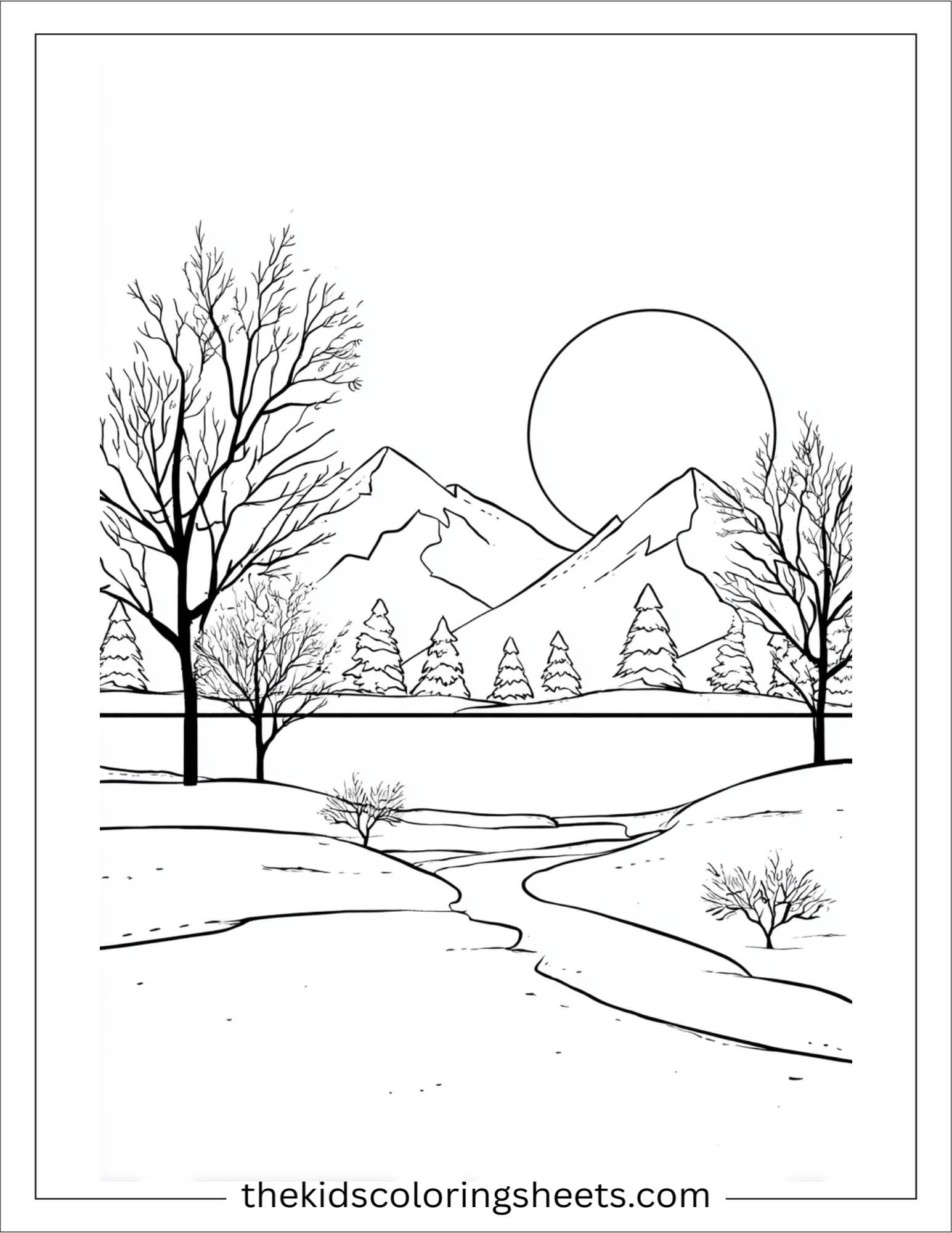 January frozen lake