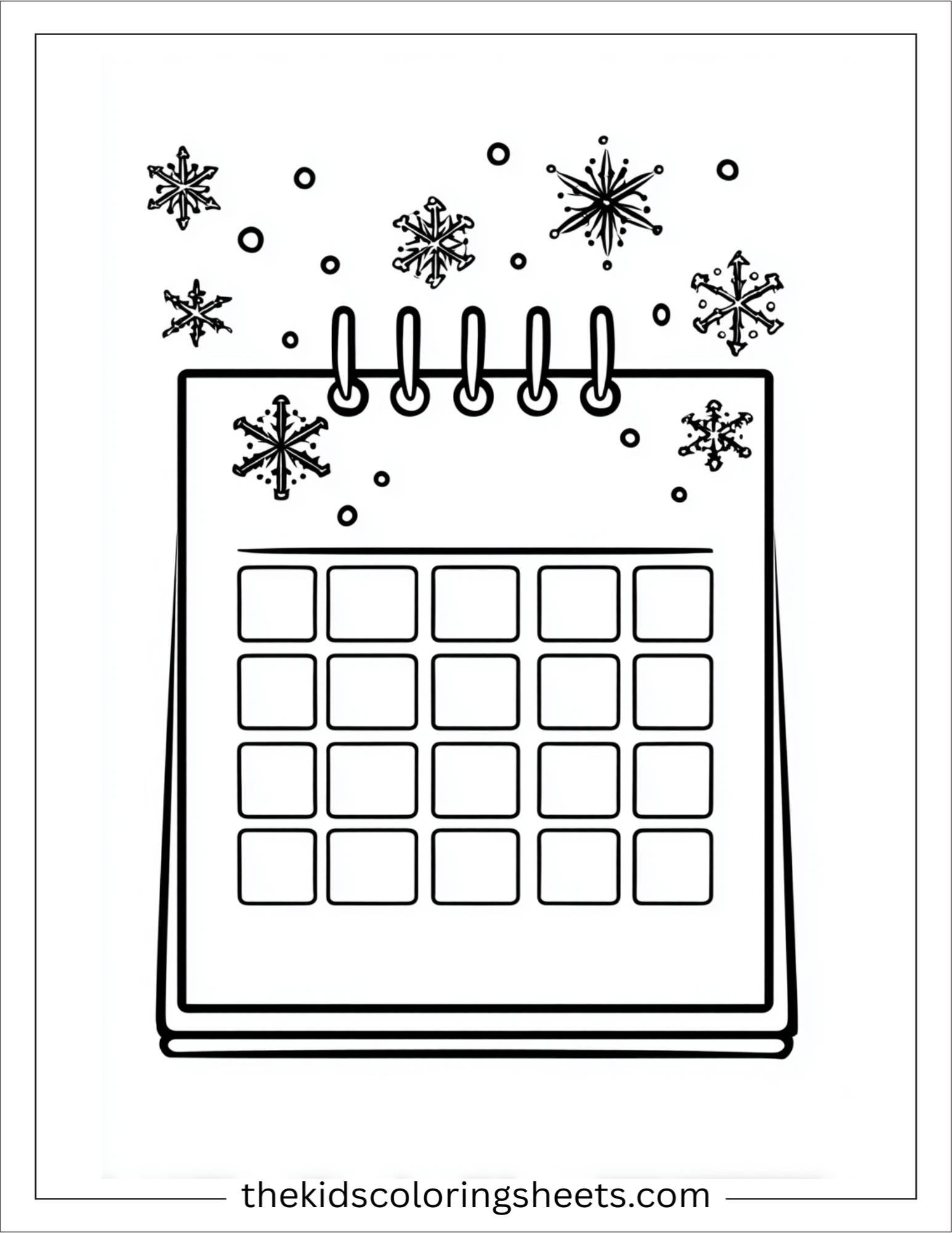 January new year calendar