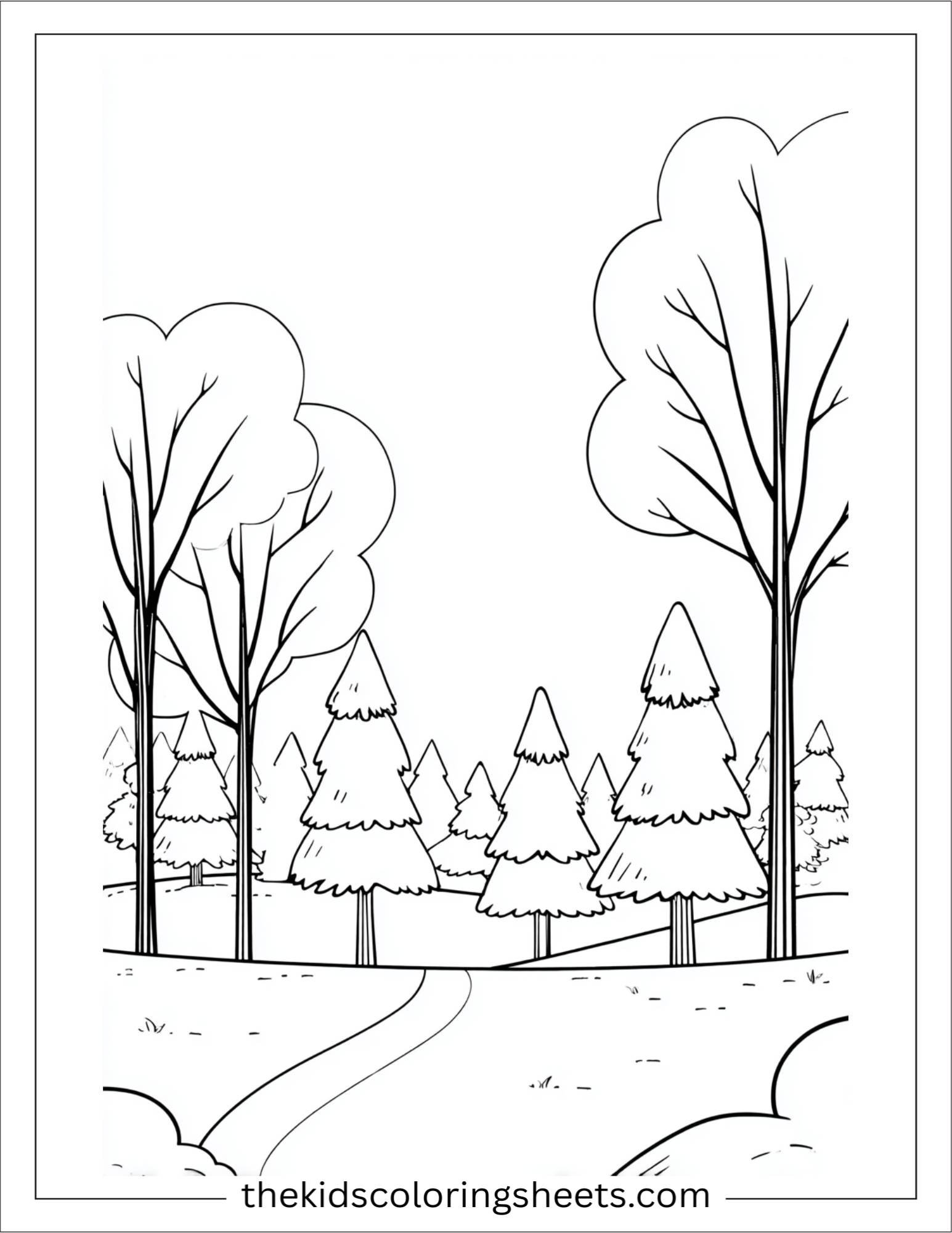 January snowy forest walk
