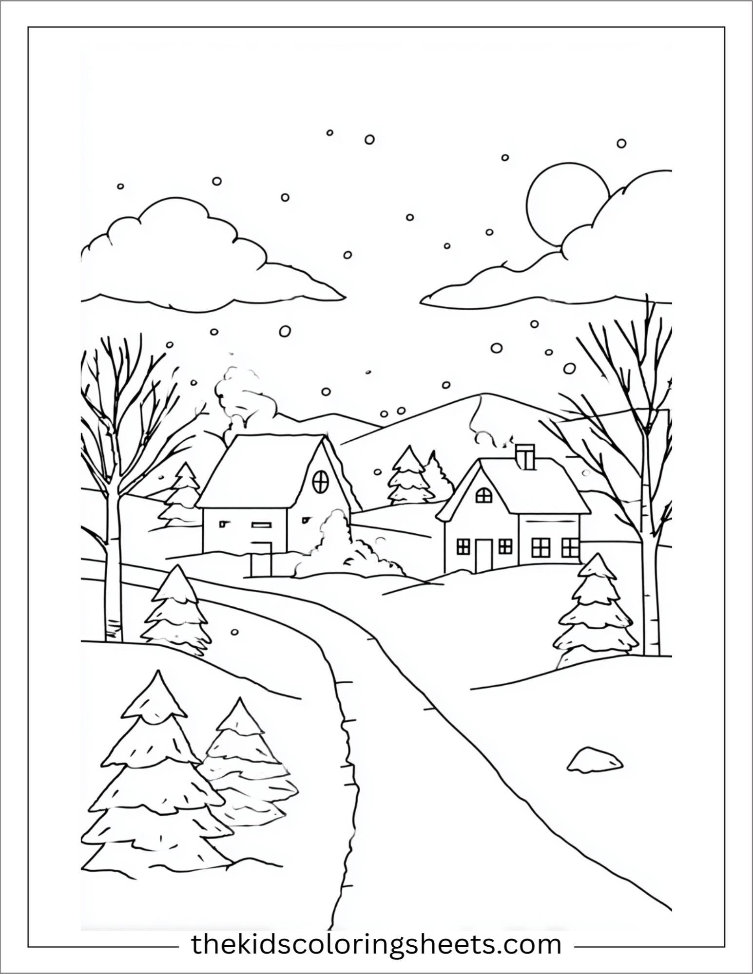 January snowy village