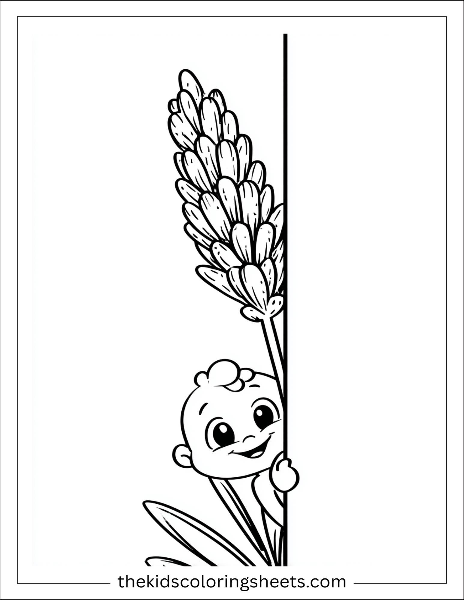 Lavender Playing Peekaboo