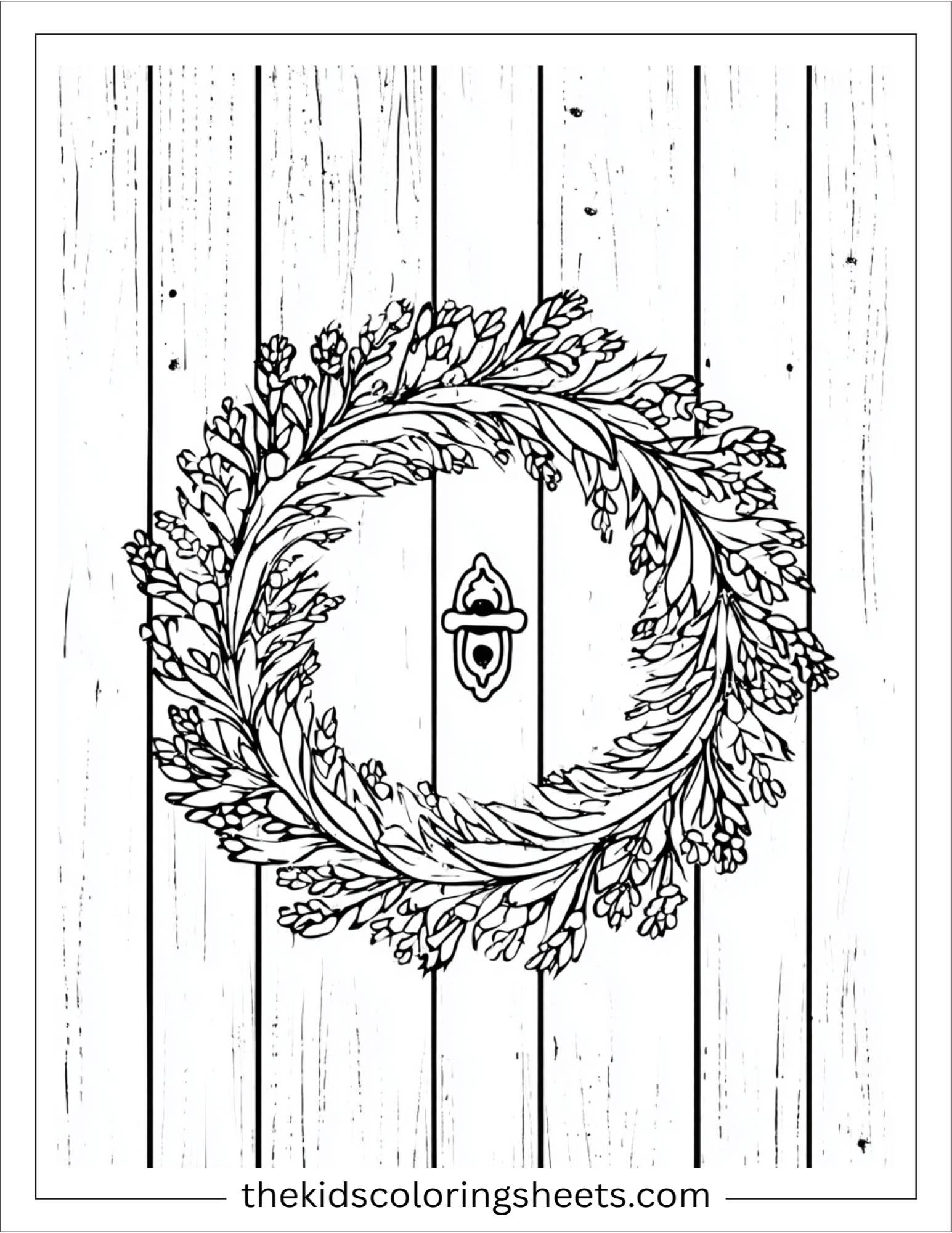 Lavender wreath hanging