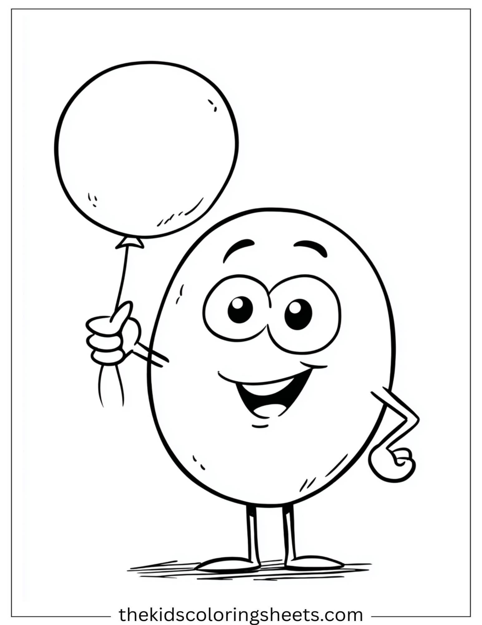 Mango holding a balloon
