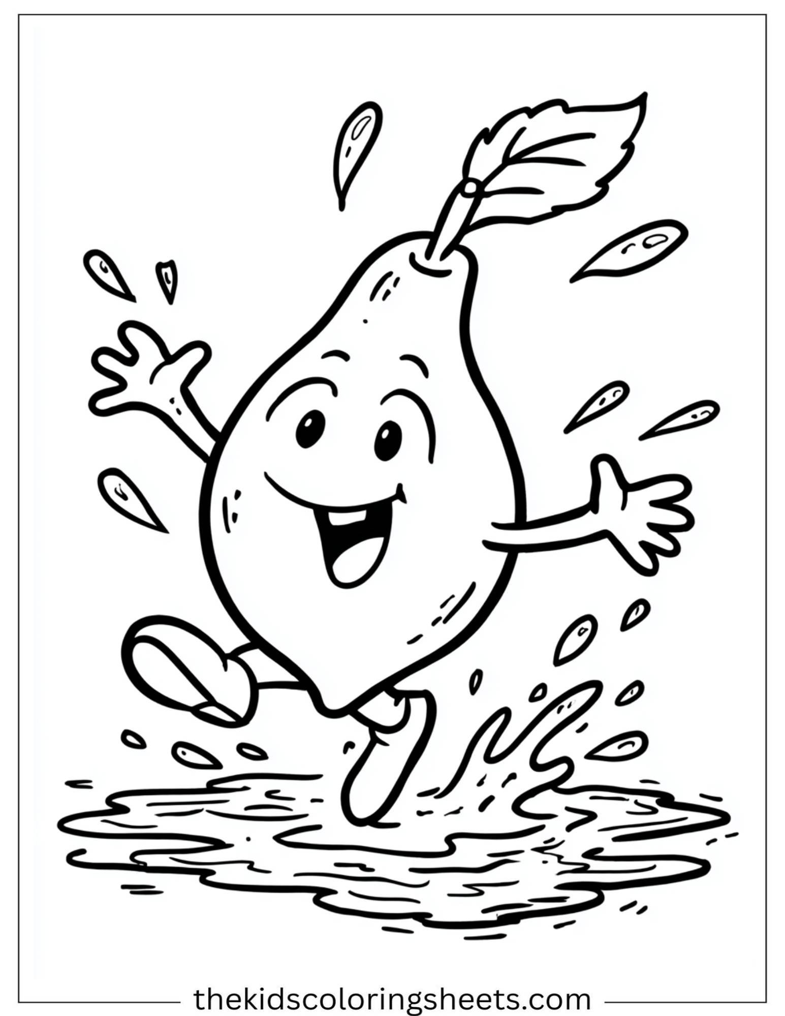 Mango jumping in puddles