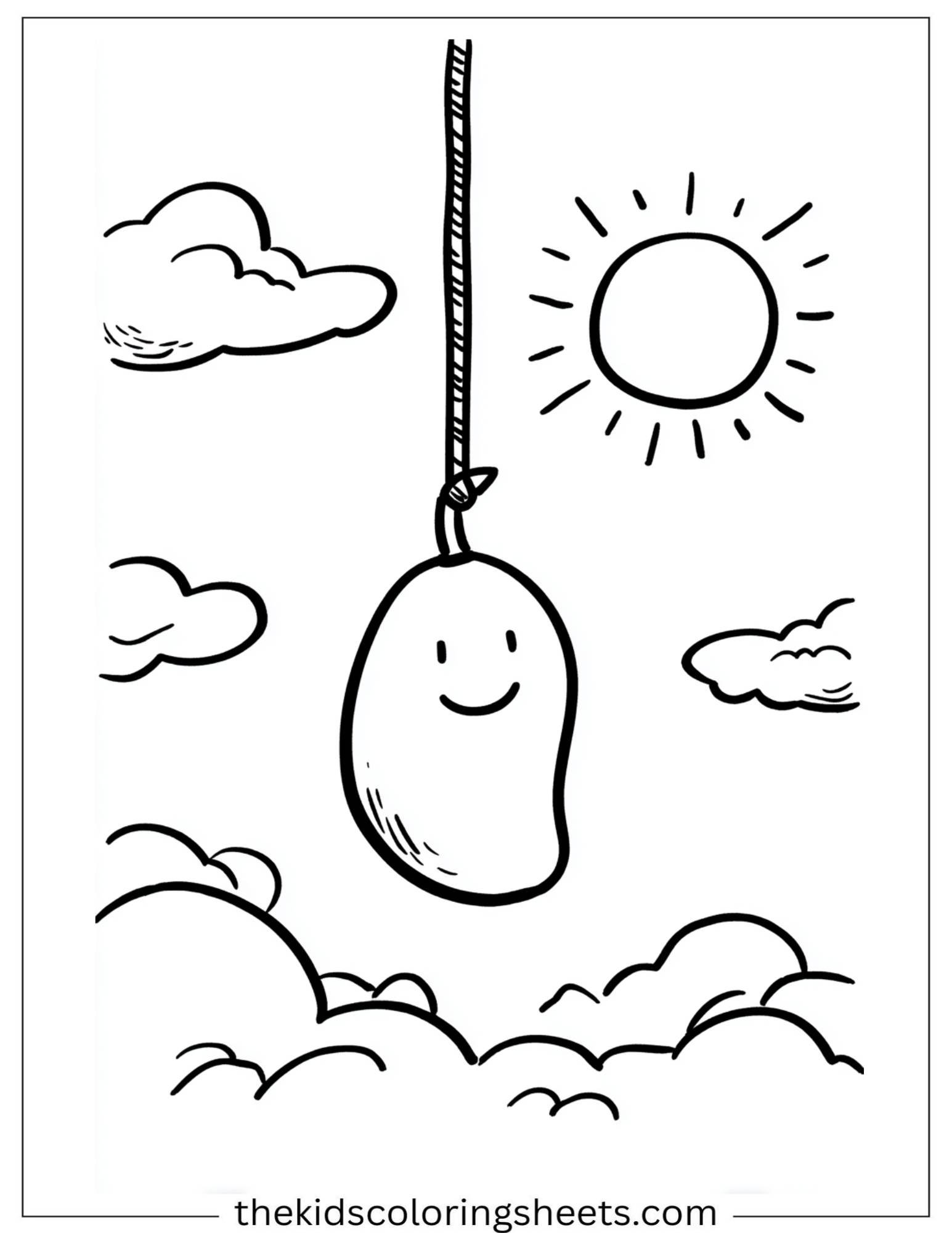 Mango on a swing