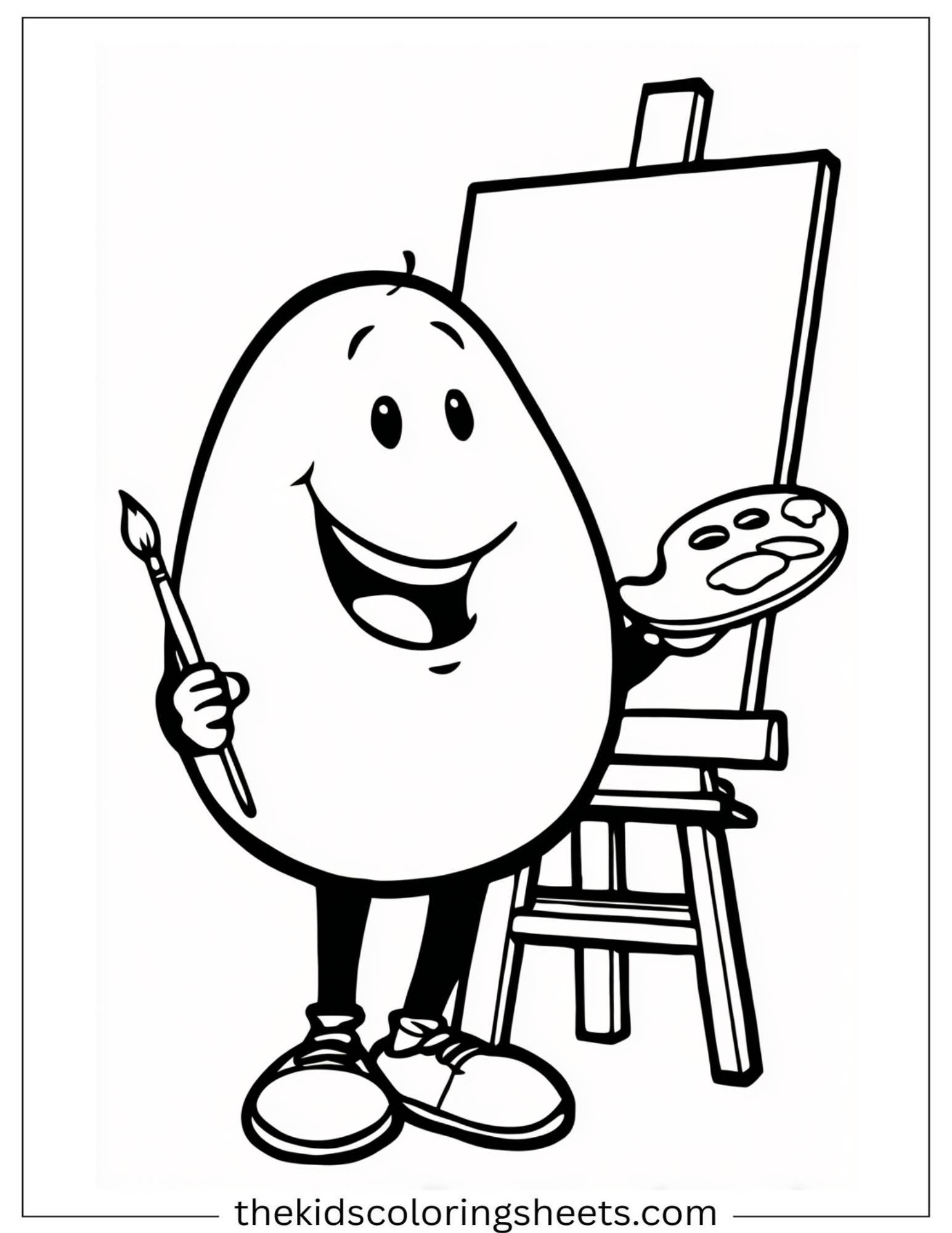 Mango painting a picture