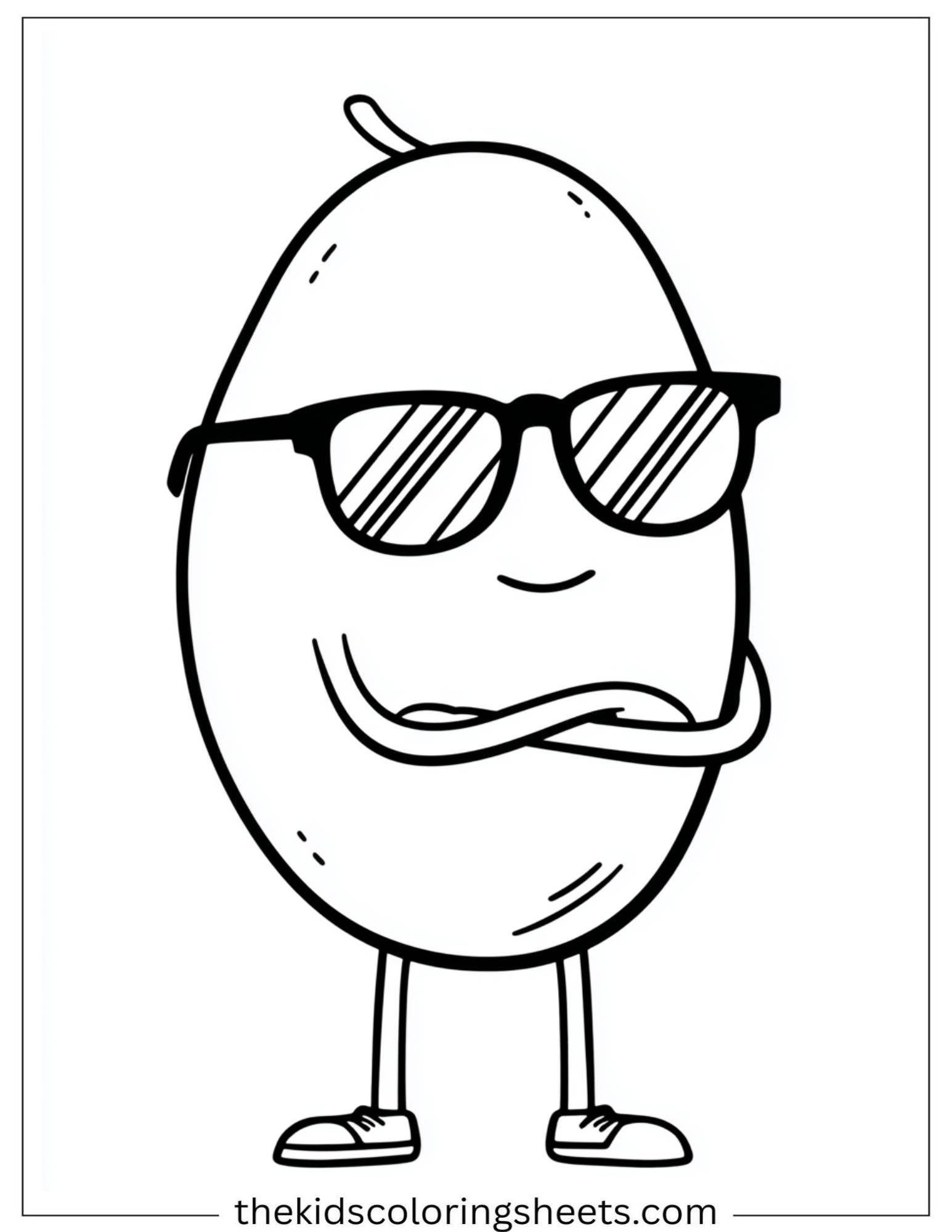 Mango wearing sunglasses