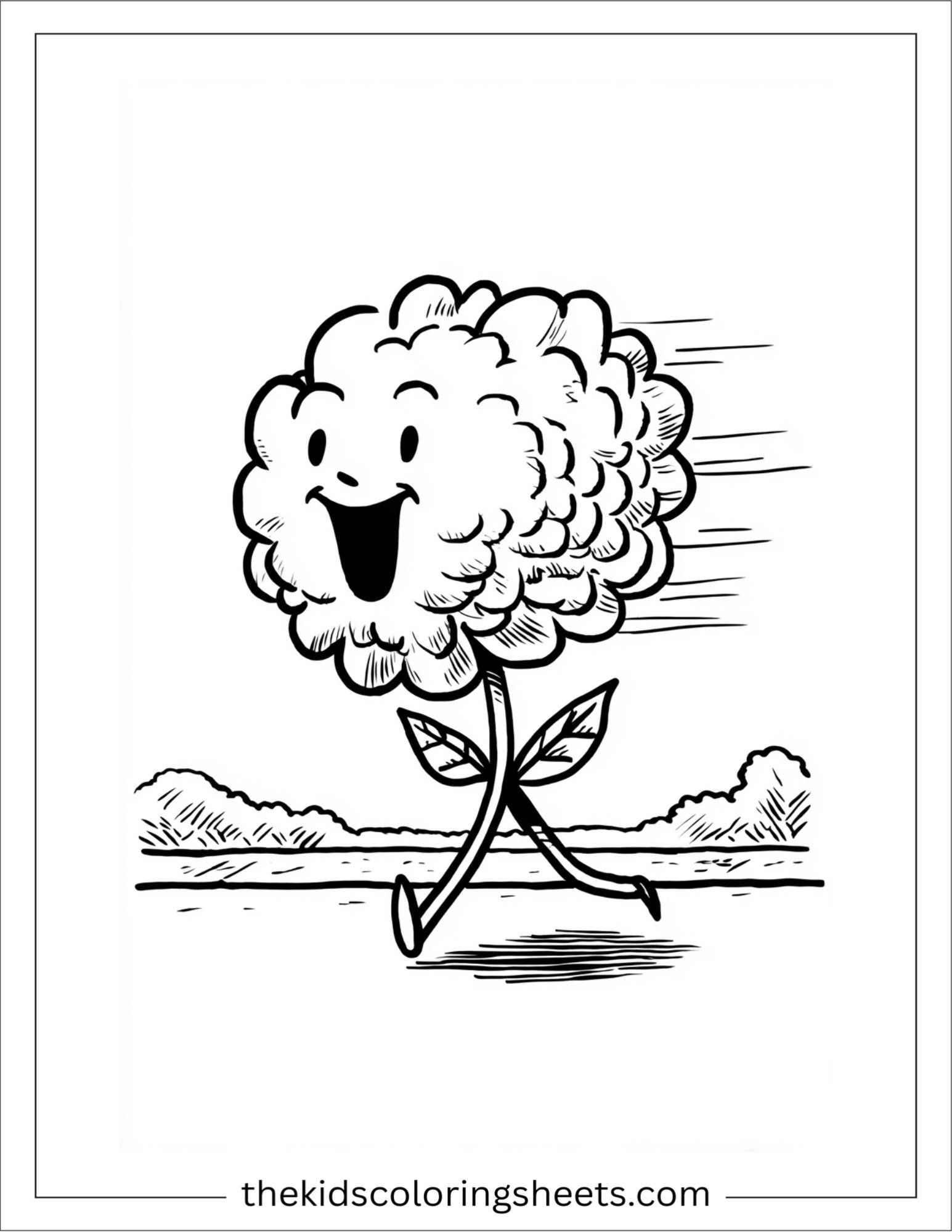 Marigold blowing in the wind