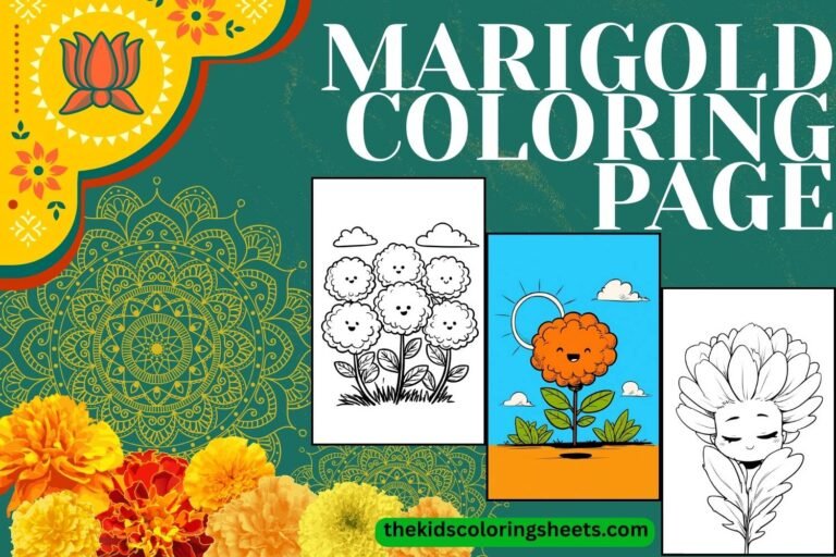 Marigold coloring page