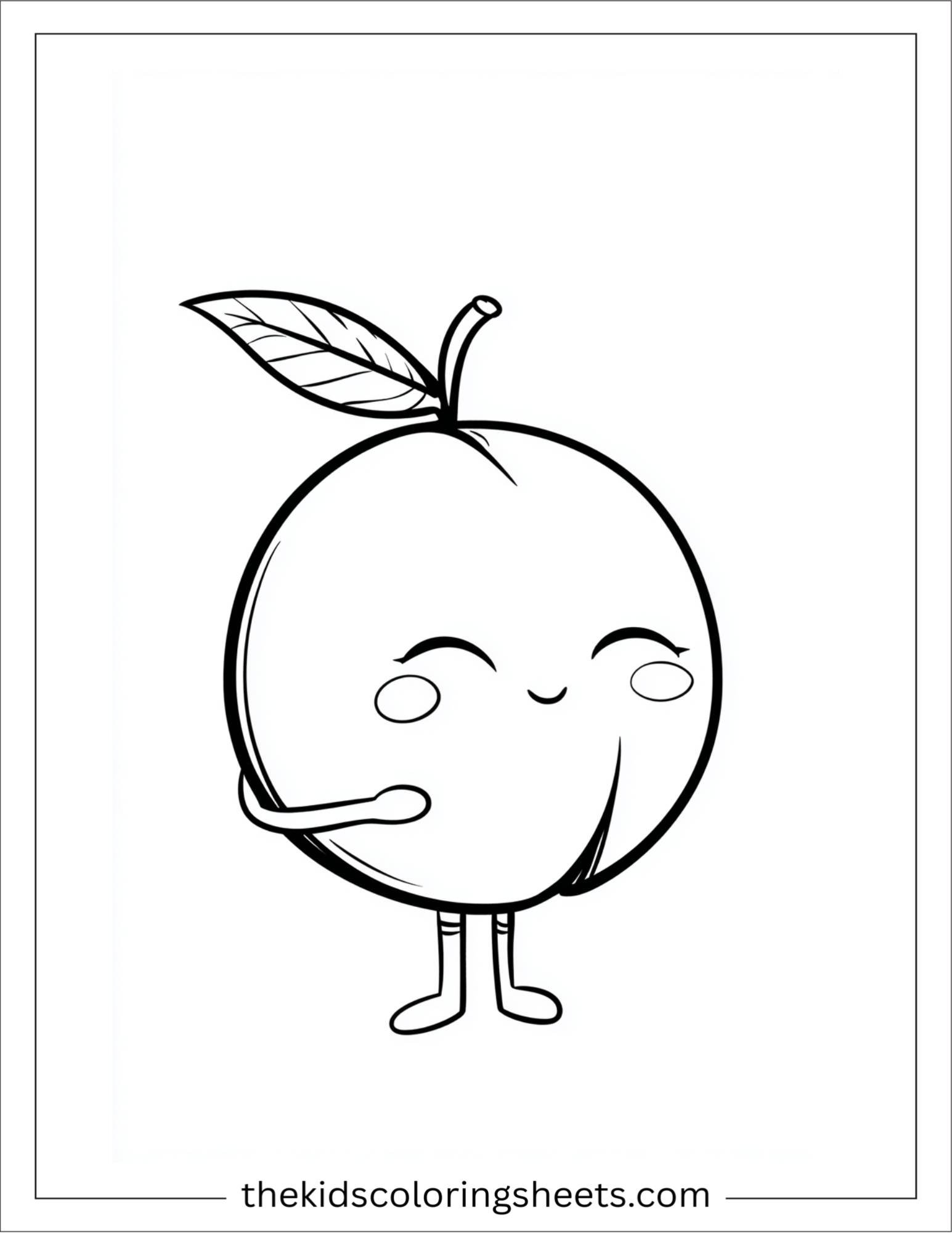 Peach Hugging Itself