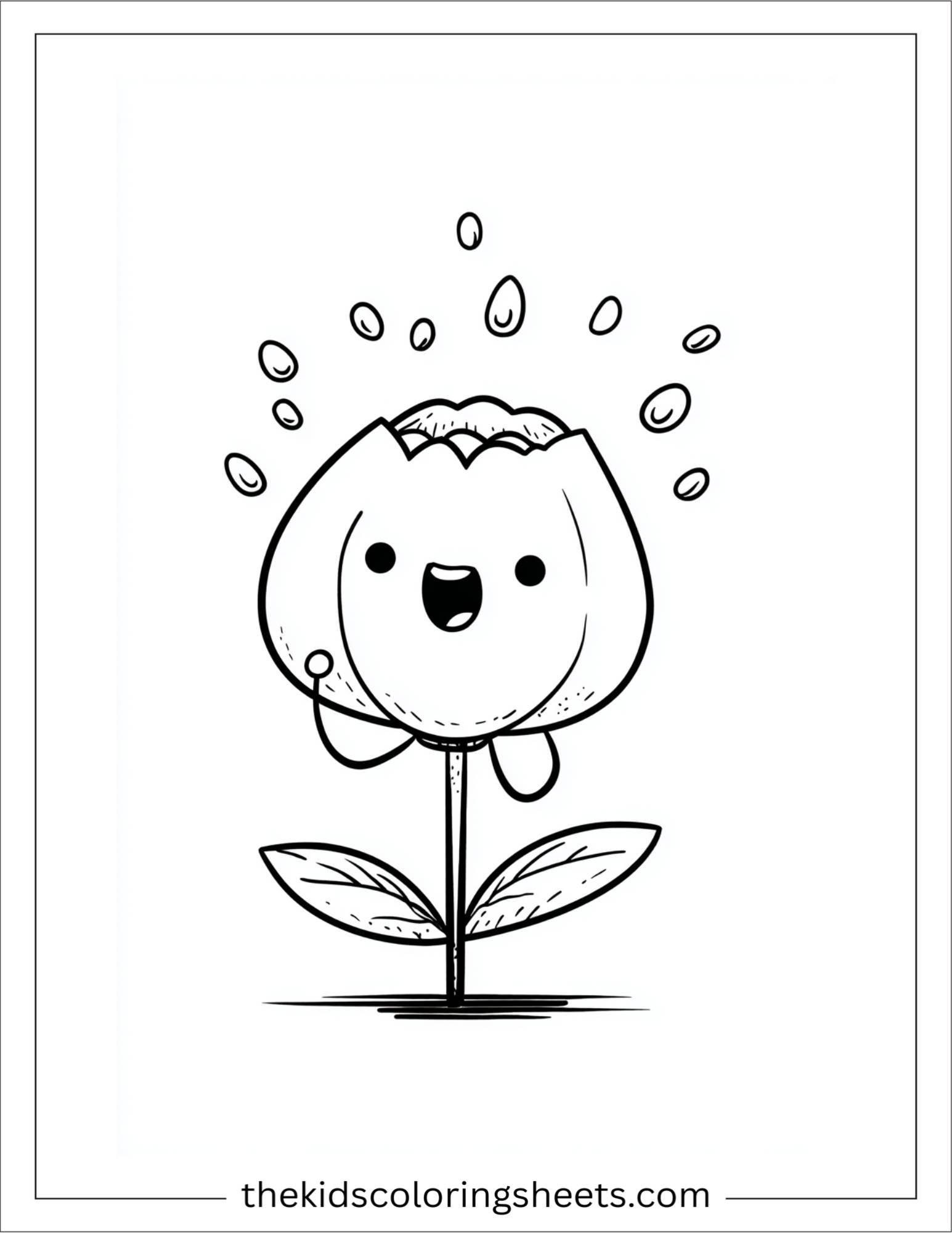 Peony catching raindrops