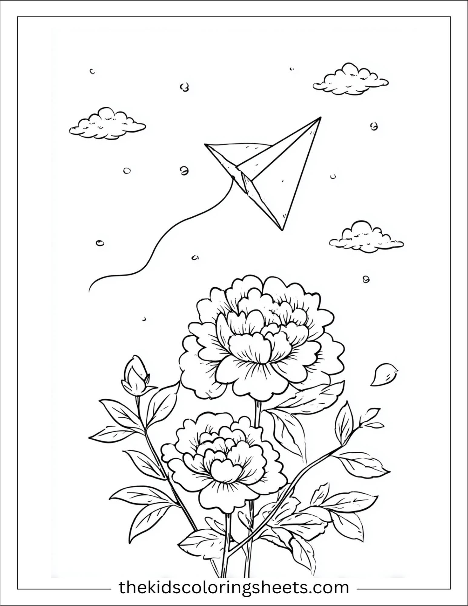 Peony flying a kite