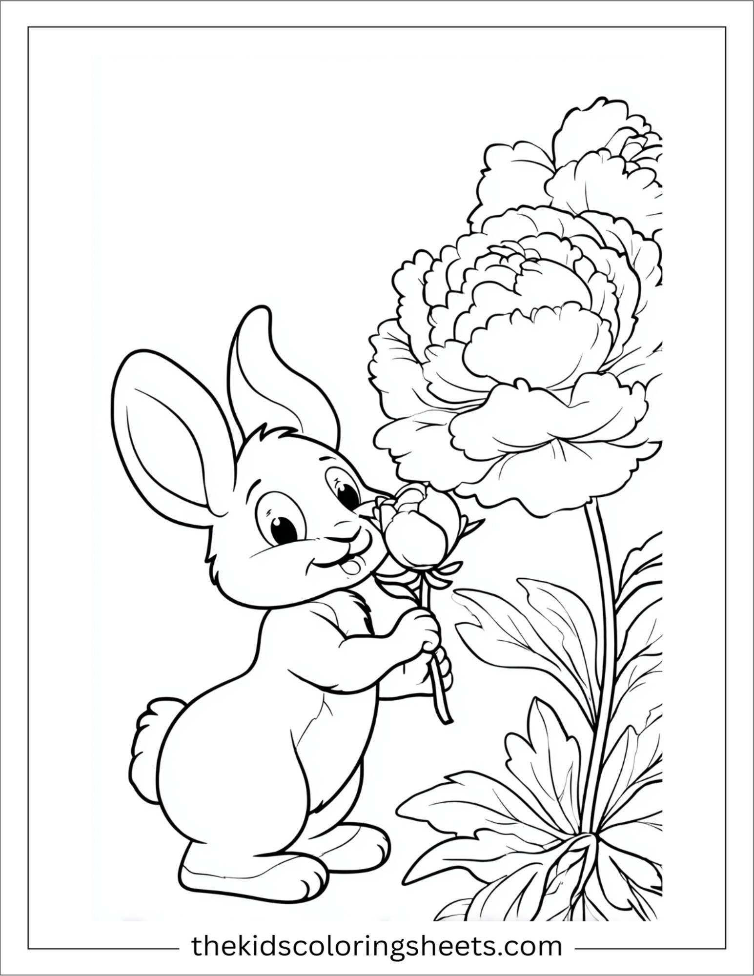 Peony giving a flower