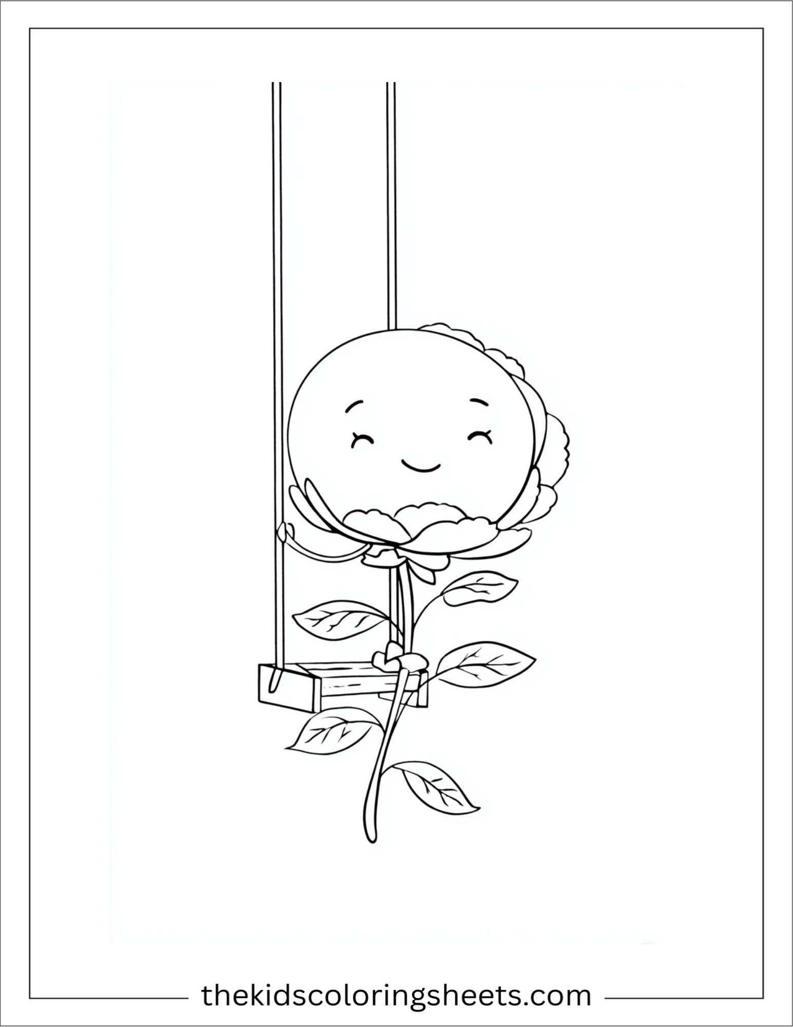 Peony on a swing