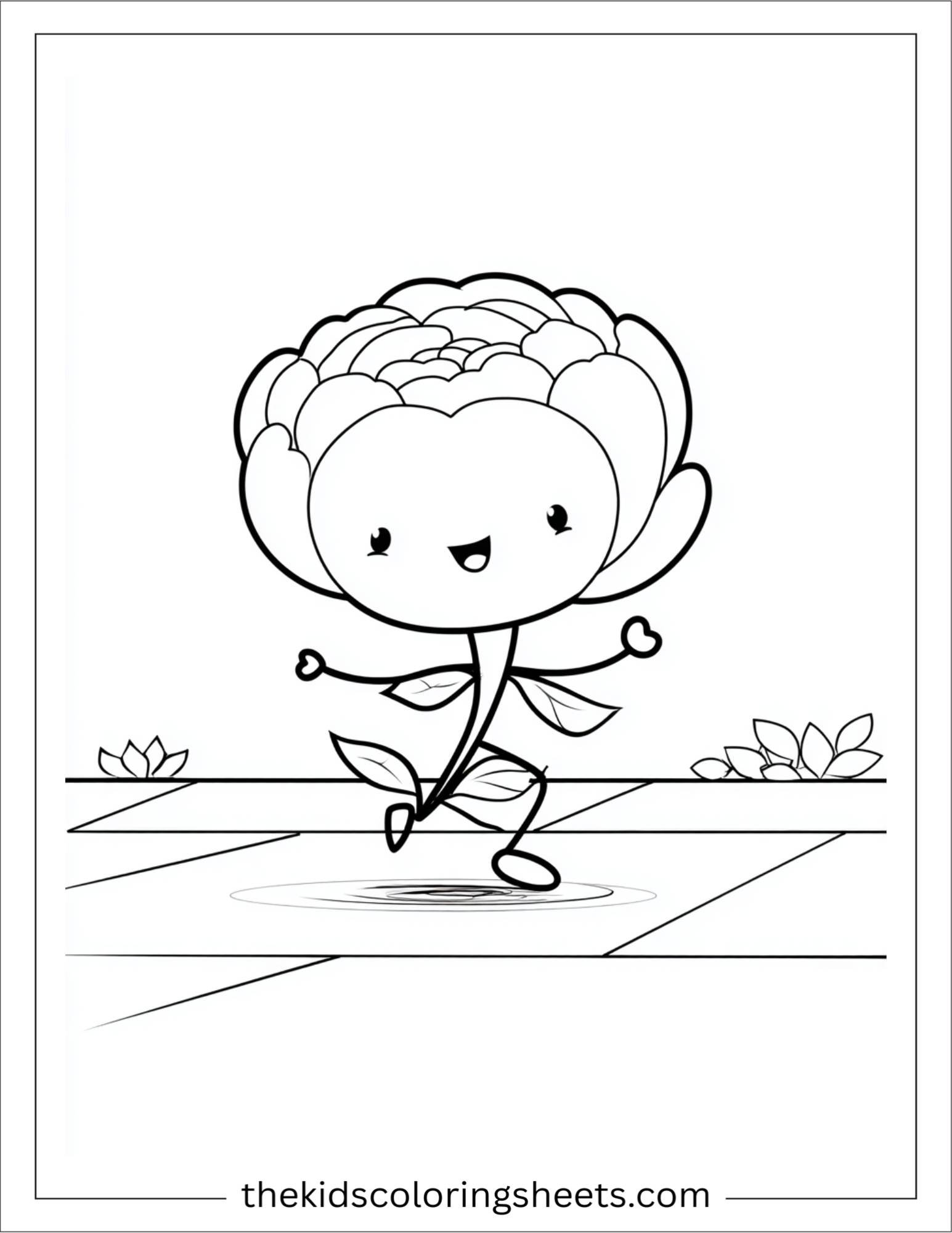 Peony playing hopscotch