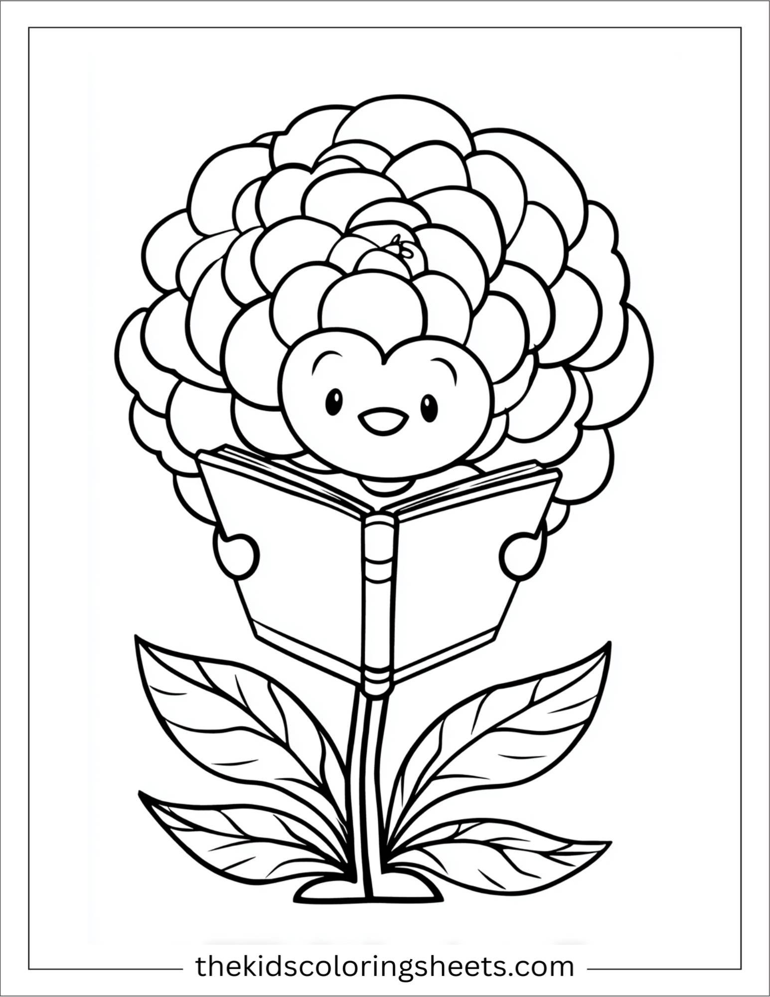 Peony reading a storybook