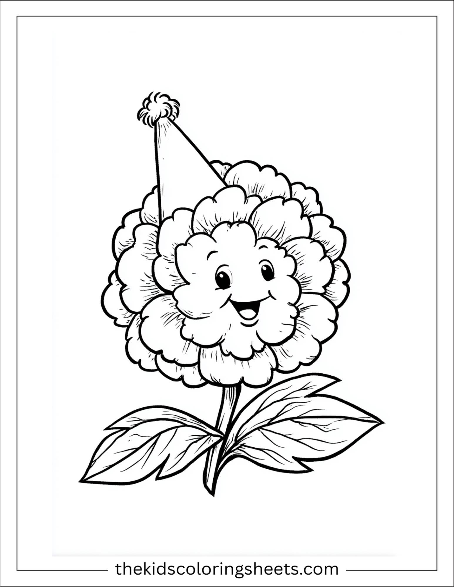 Peony wearing a party hat