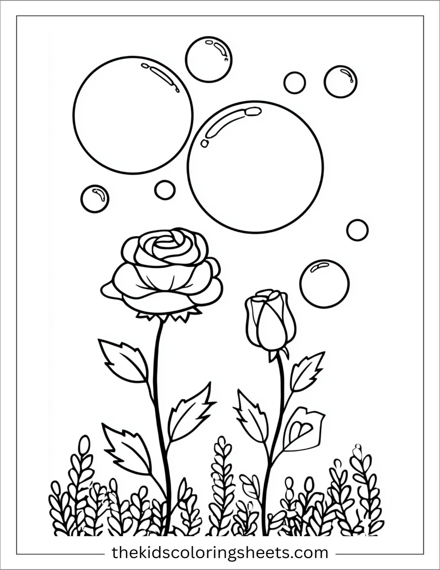 Rose Blowing Bubbles