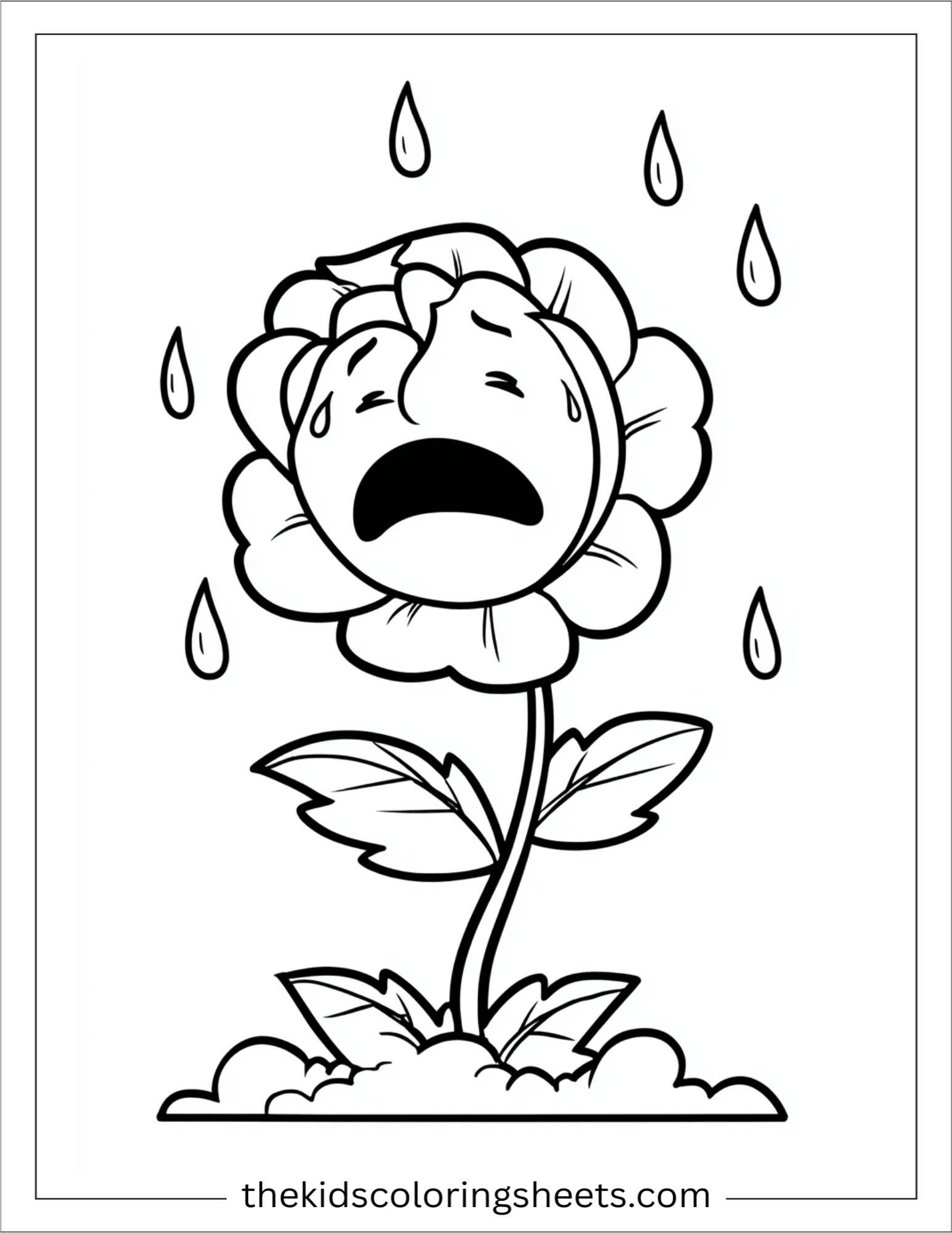 Rose Crying in Rain