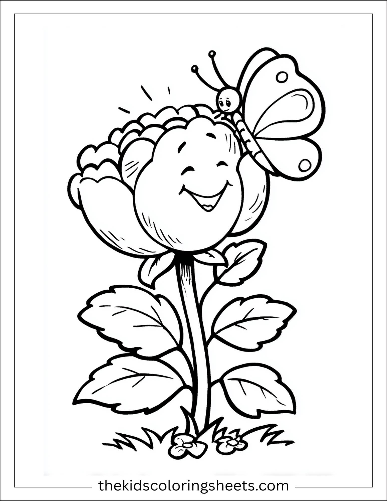 Rose Hugging Butterfly