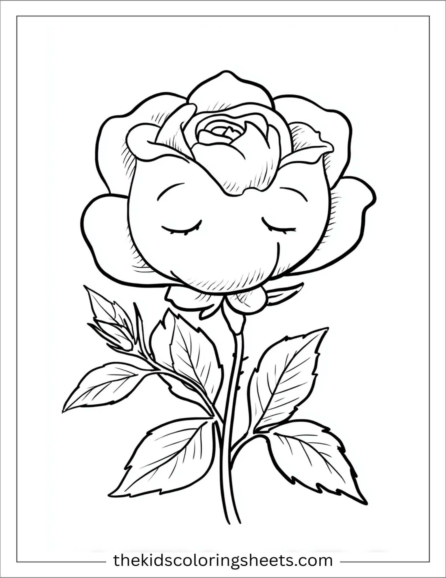 Rose Sleeping Peacefully