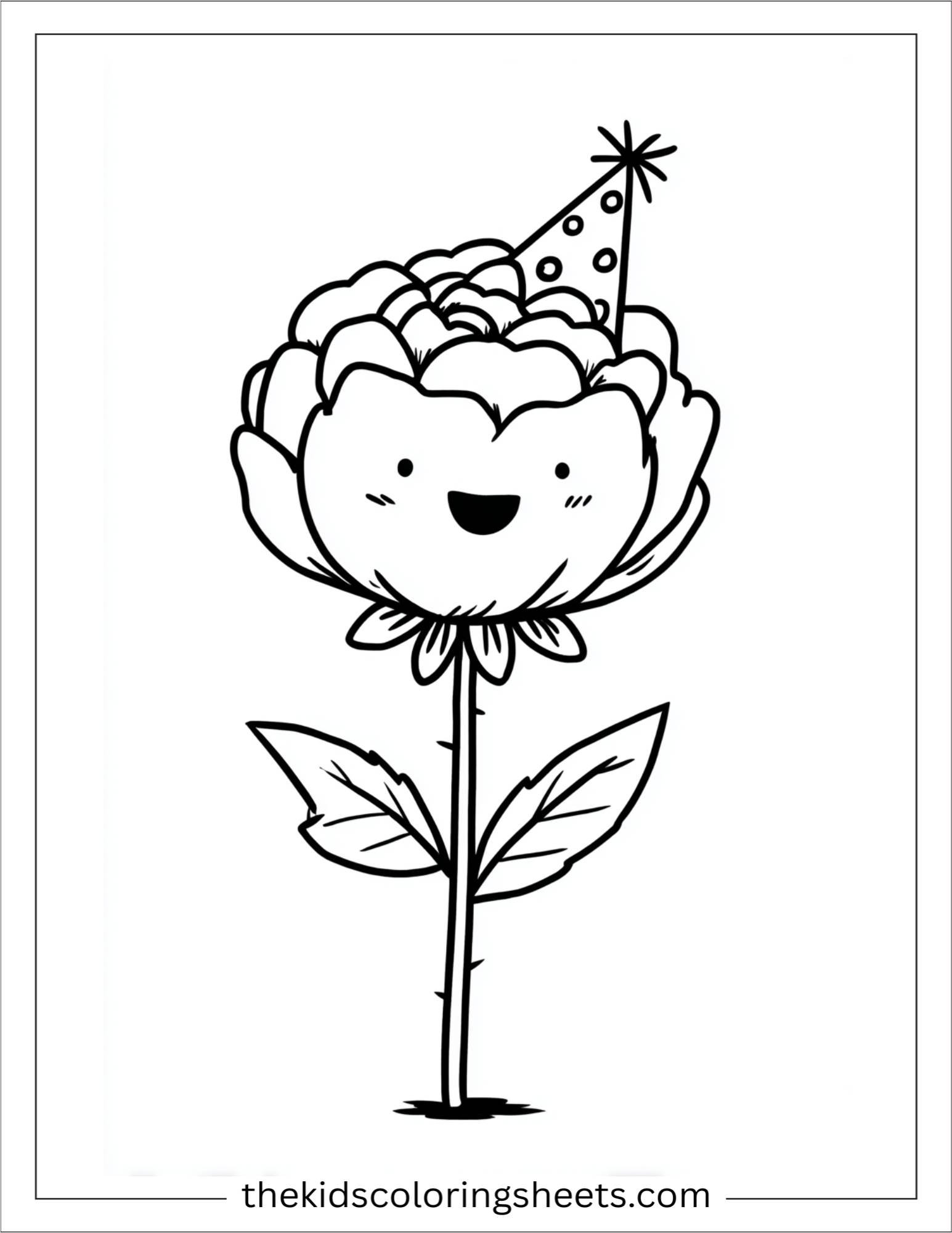 Rose Wearing a Party Hat