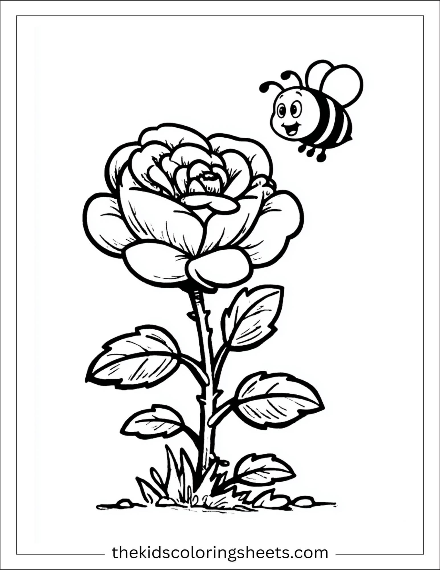 Rose and Bee Friendship