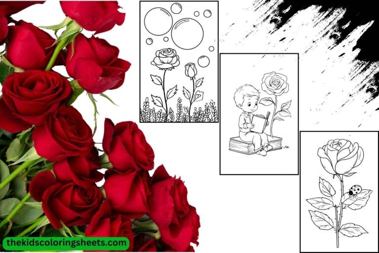 Rose coloring page