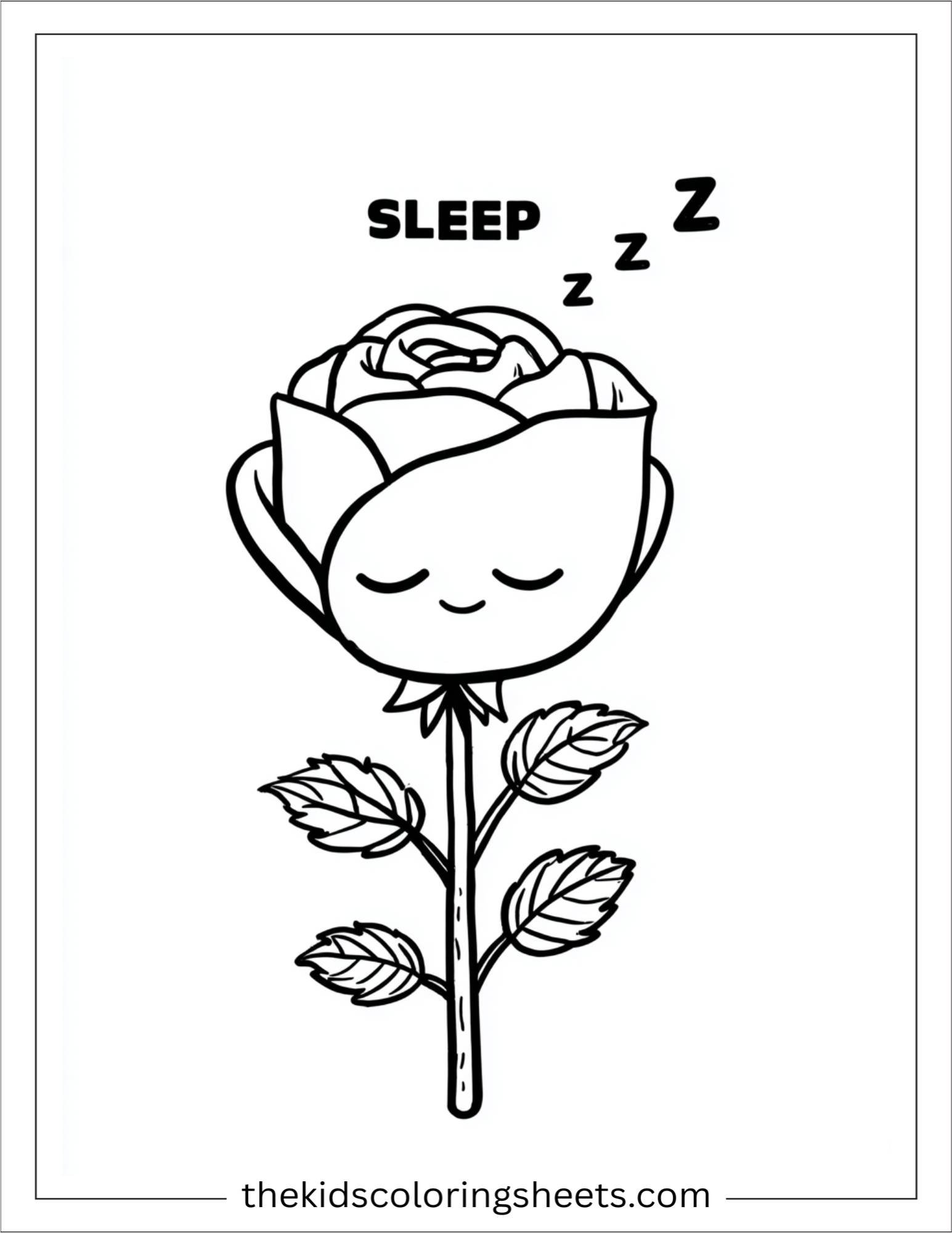 Rose in Pajamas Sleeping