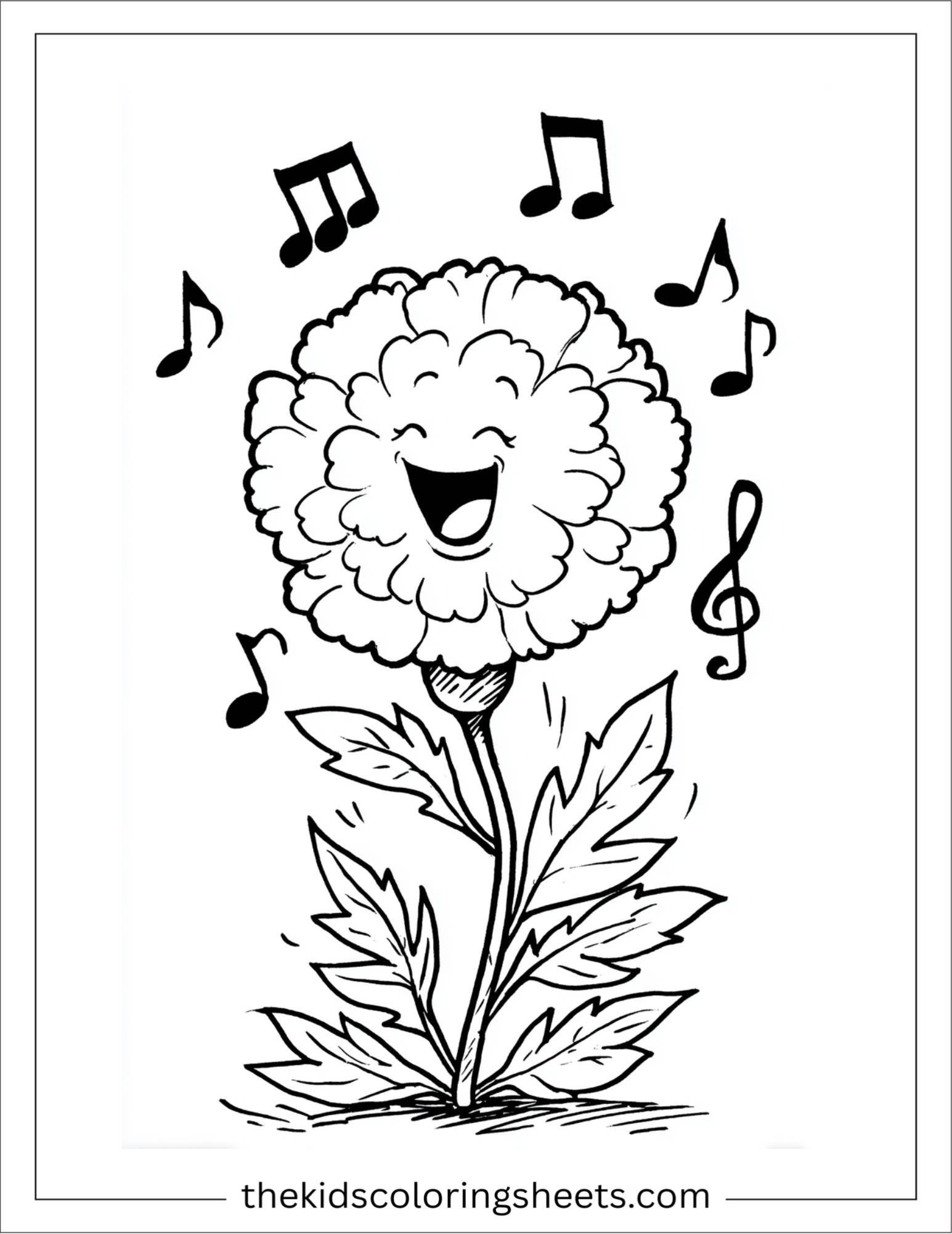 Singing marigold flower
