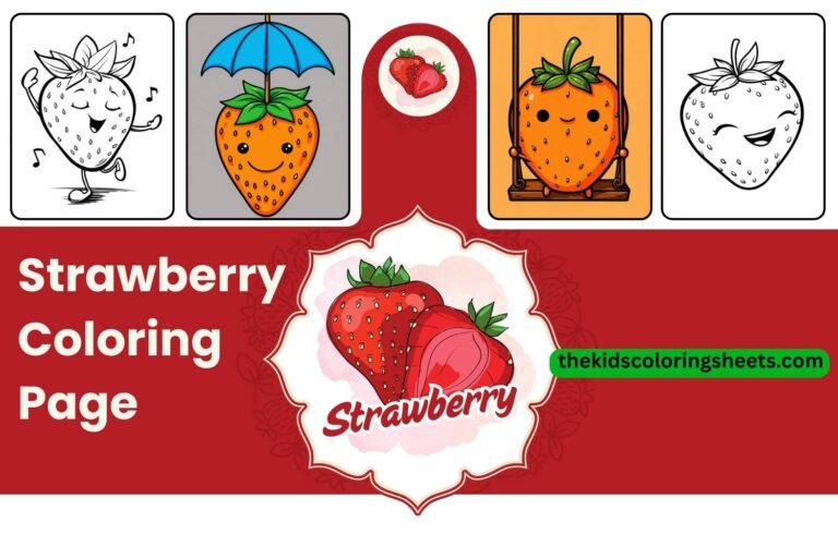 Strawberry coloring page