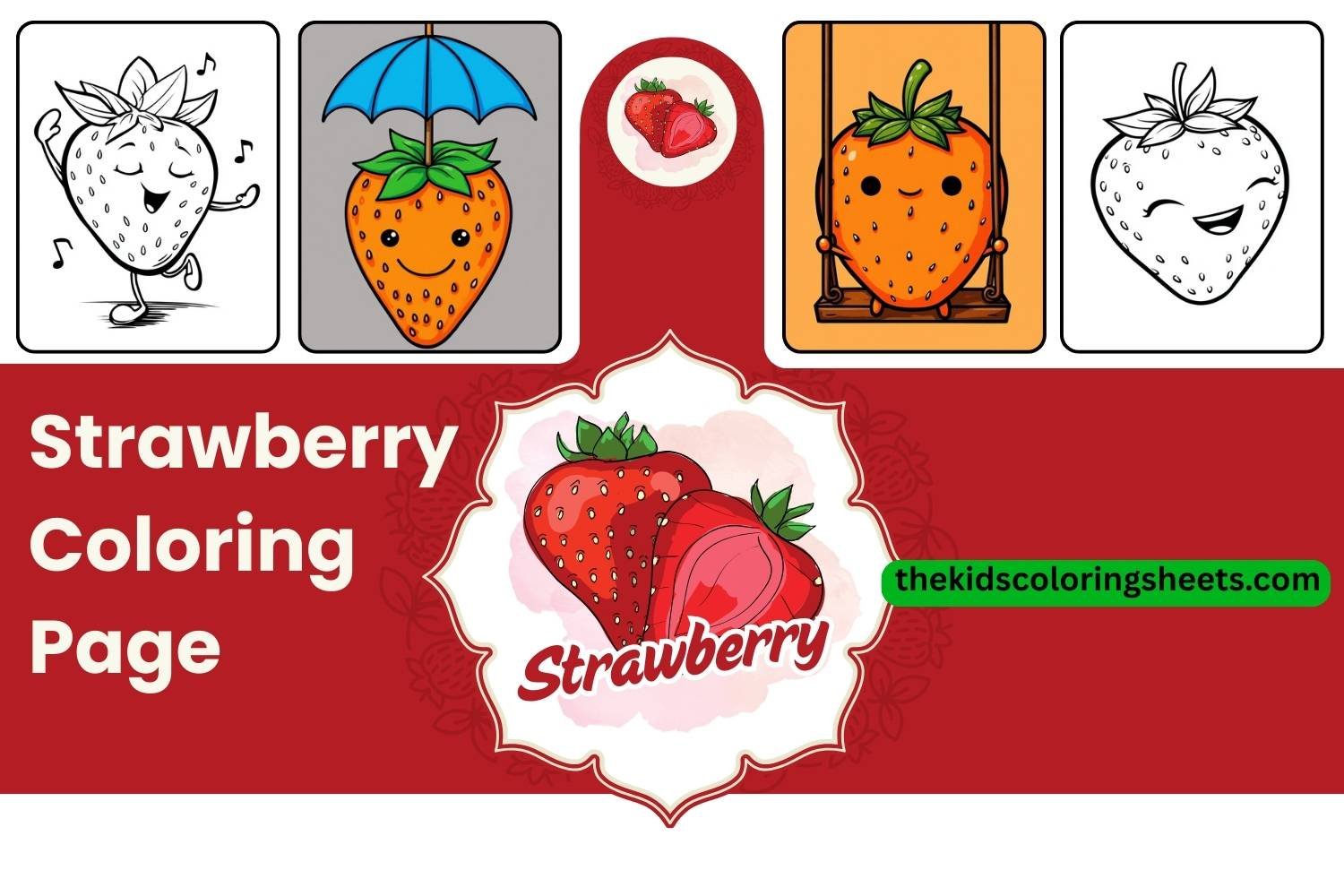 Strawberry coloring page