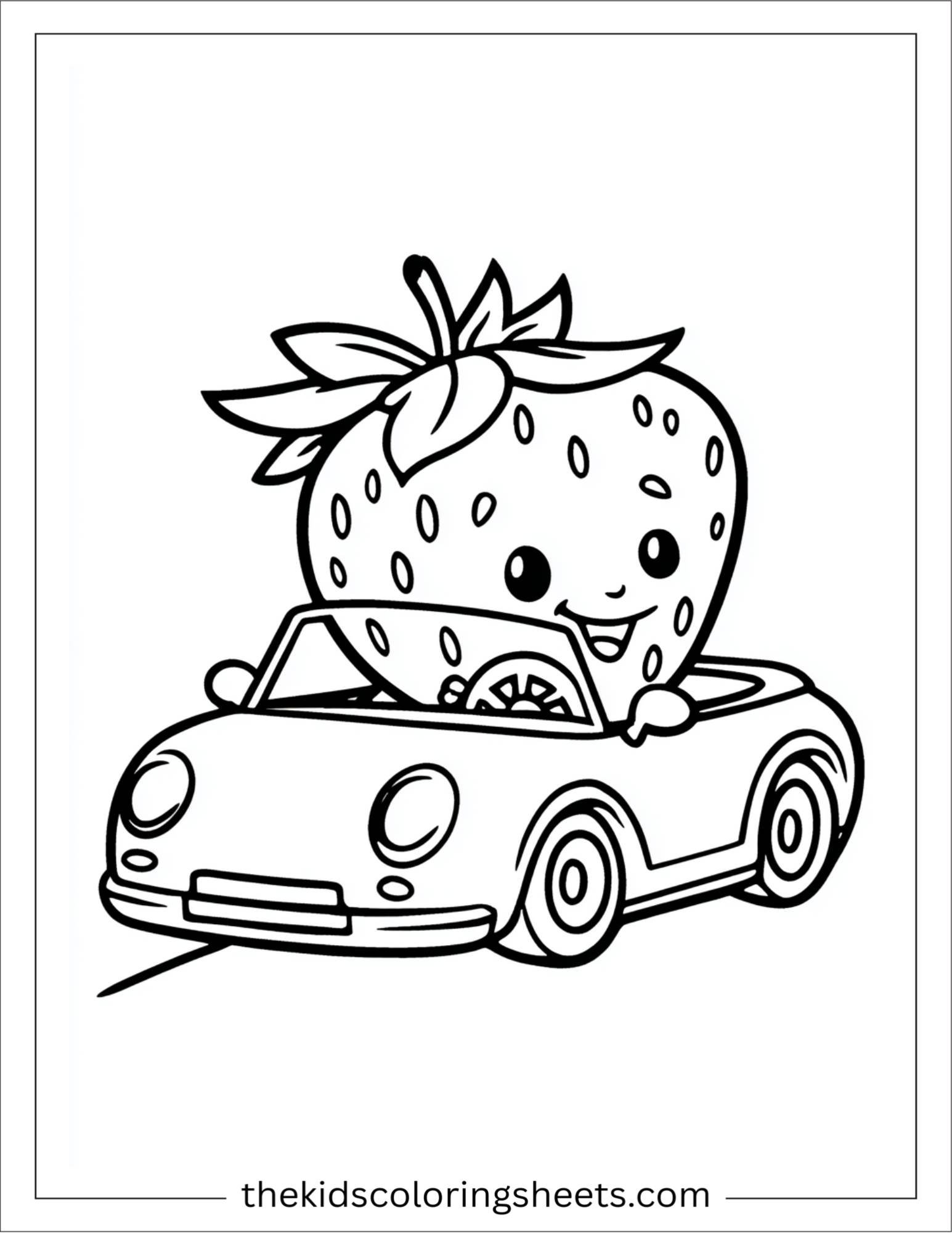 Strawberry in car
