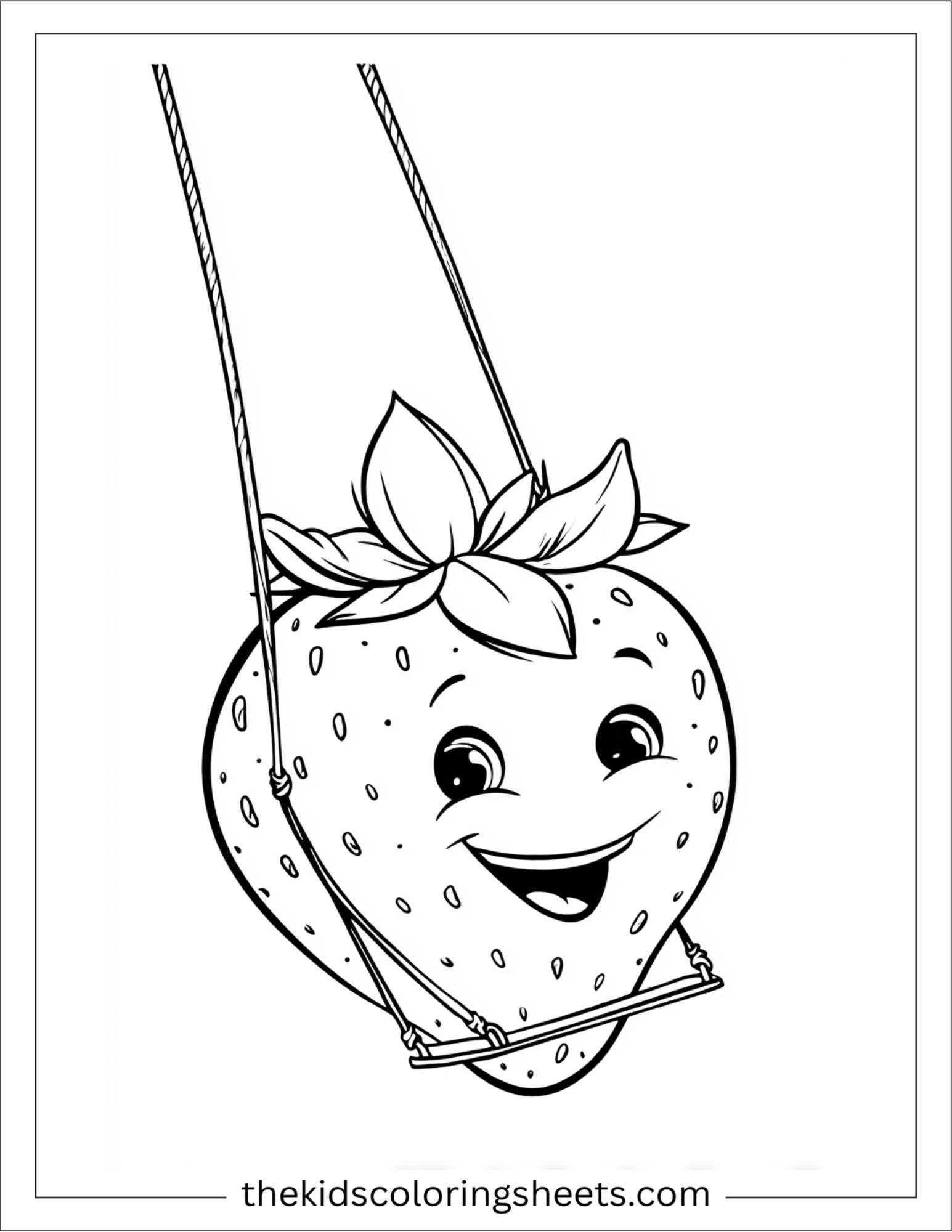 Strawberry on swing