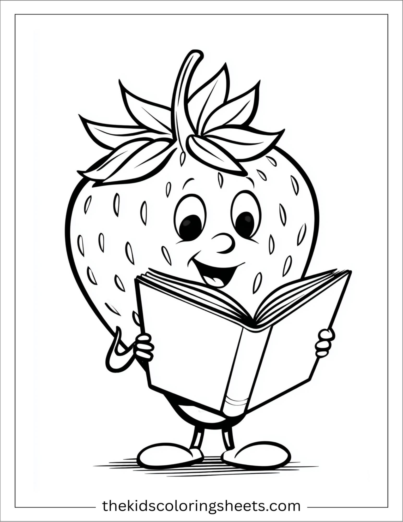 Strawberry reading book