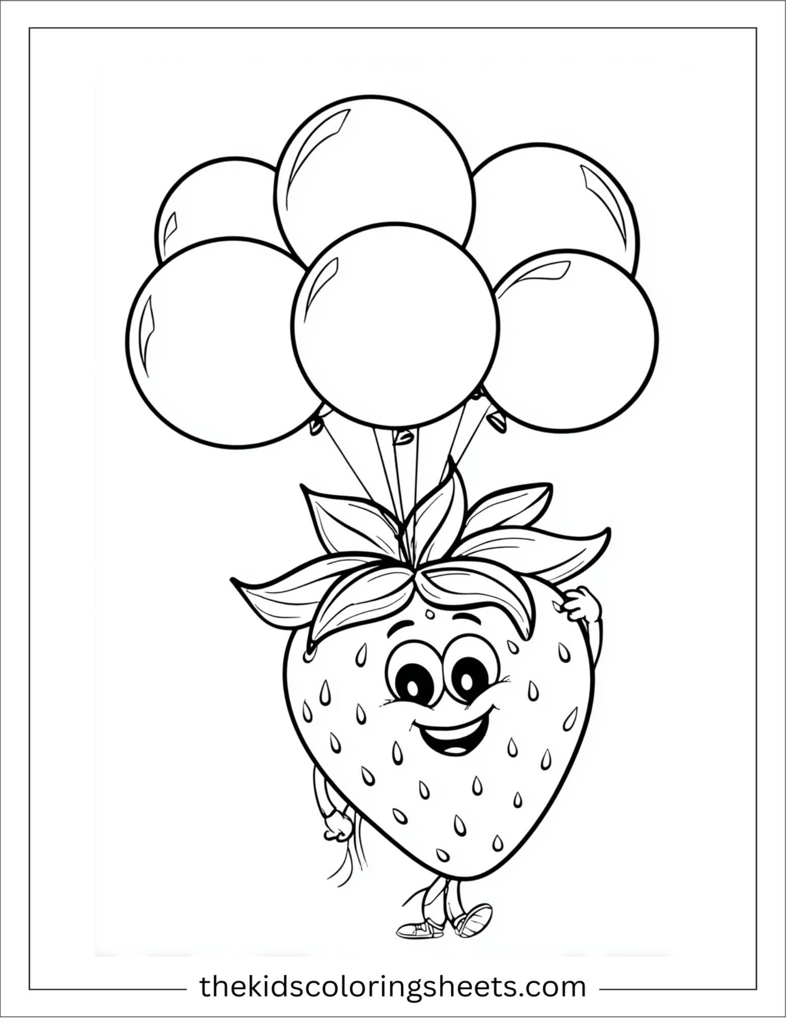 Strawberry with balloons