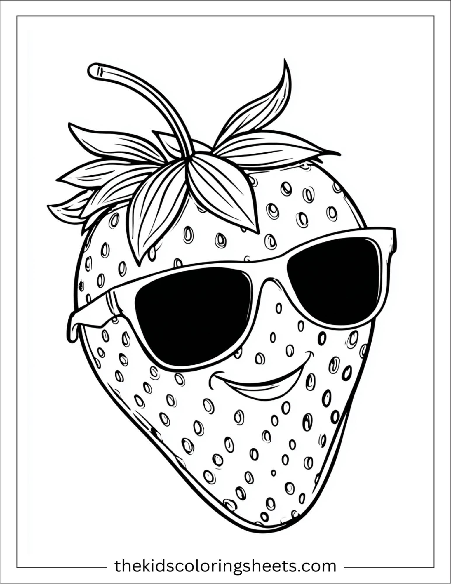 Strawberry with sunglasses