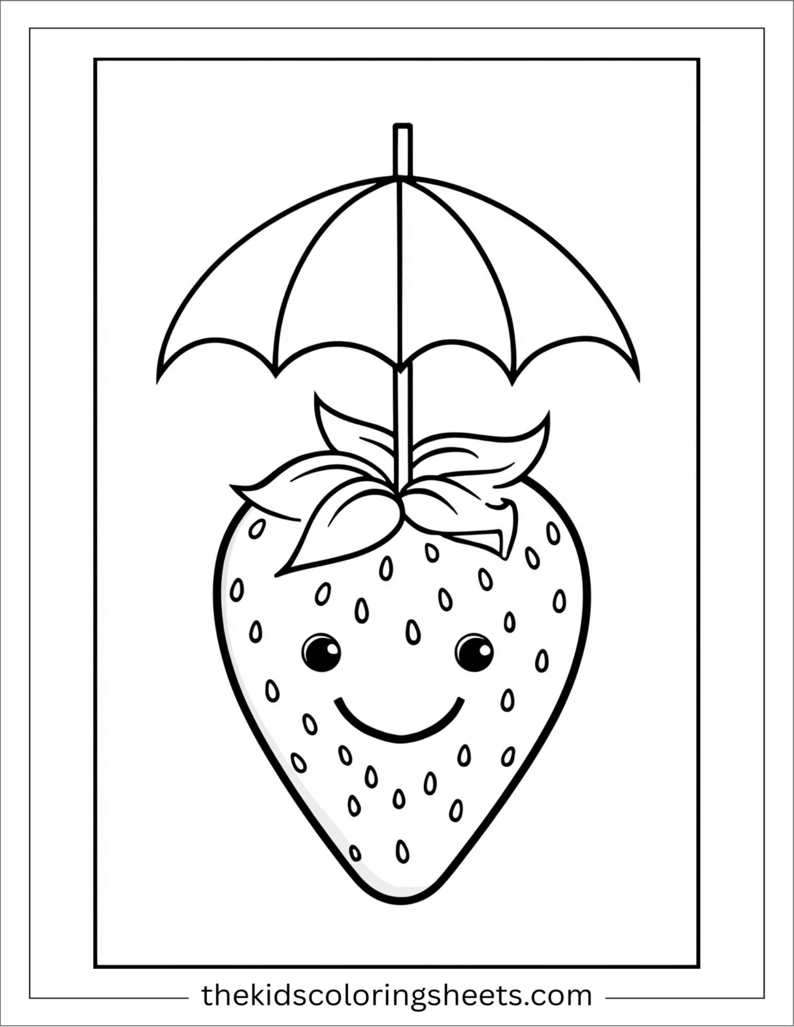Strawberry with umbrella