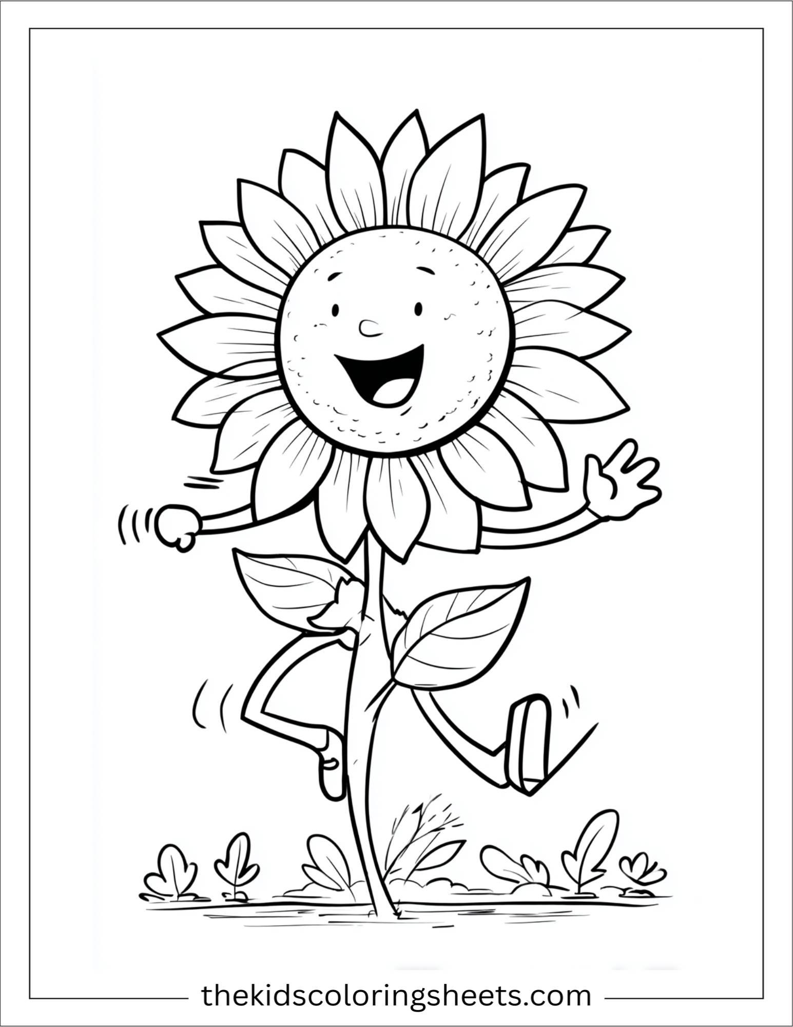 Sunflower Dancing in the Wind