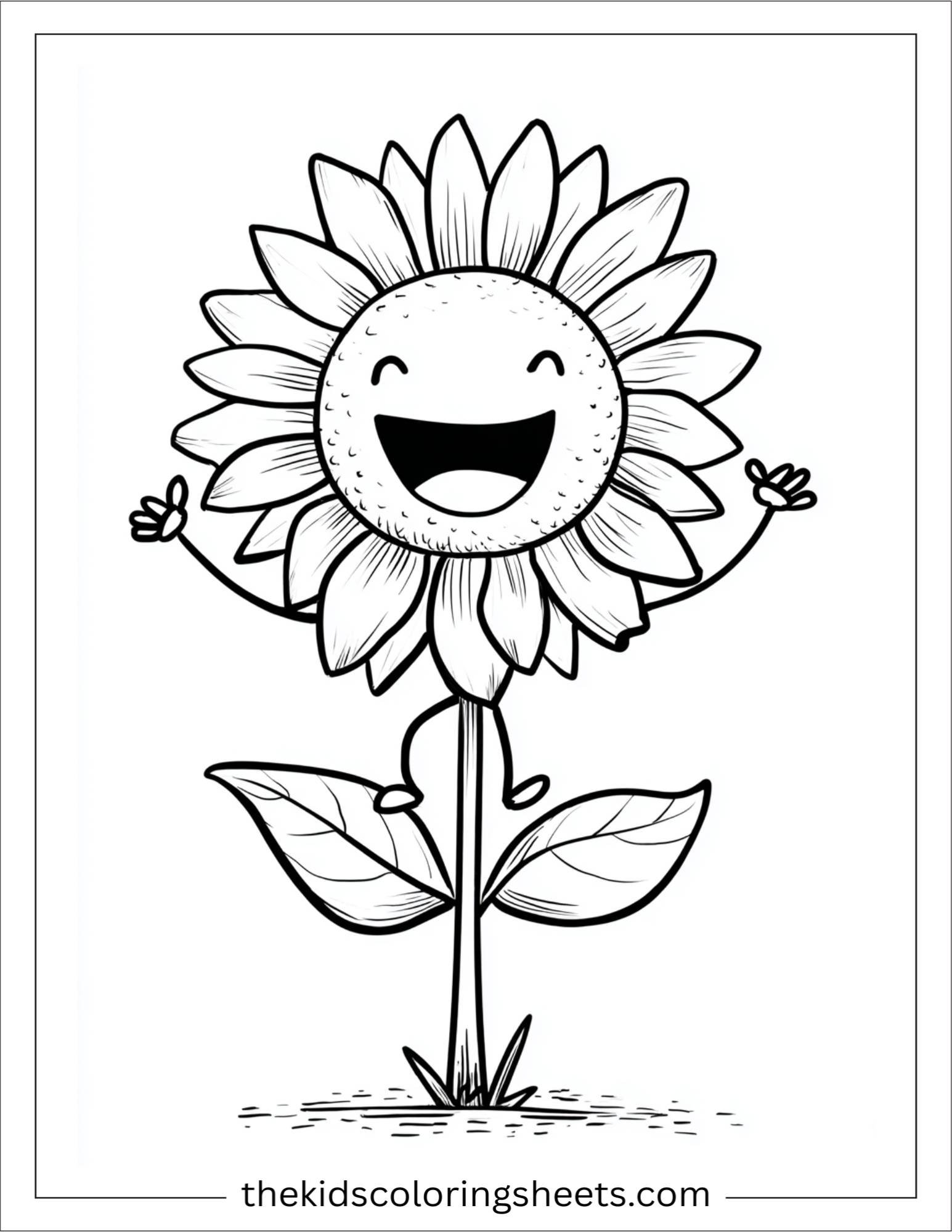 Sunflower Jumping in Joy
