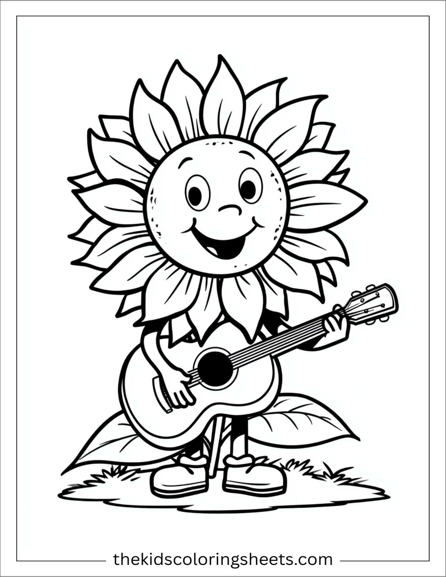 Sunflower Playing Guitar