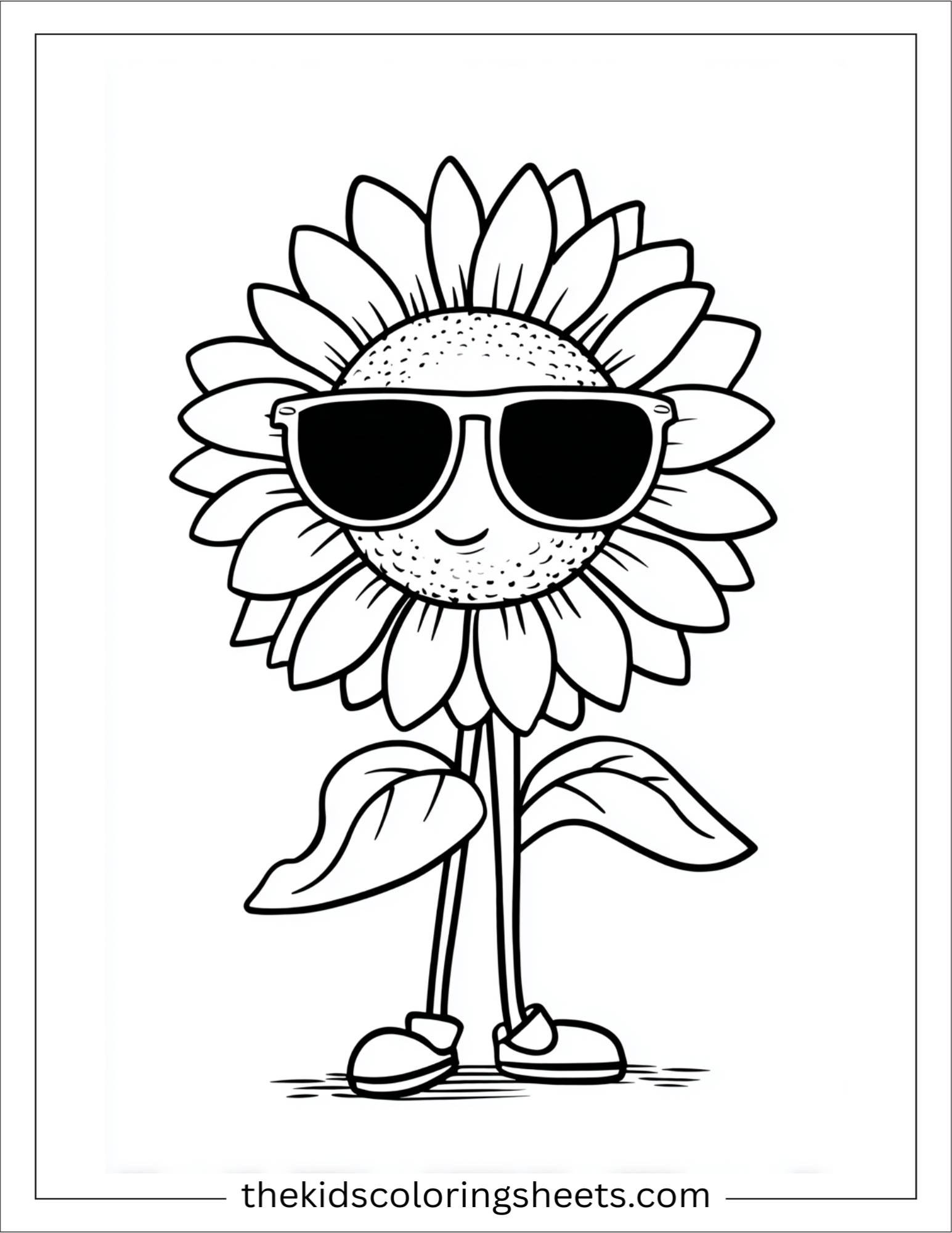 Sunflower Wearing Sunglasses