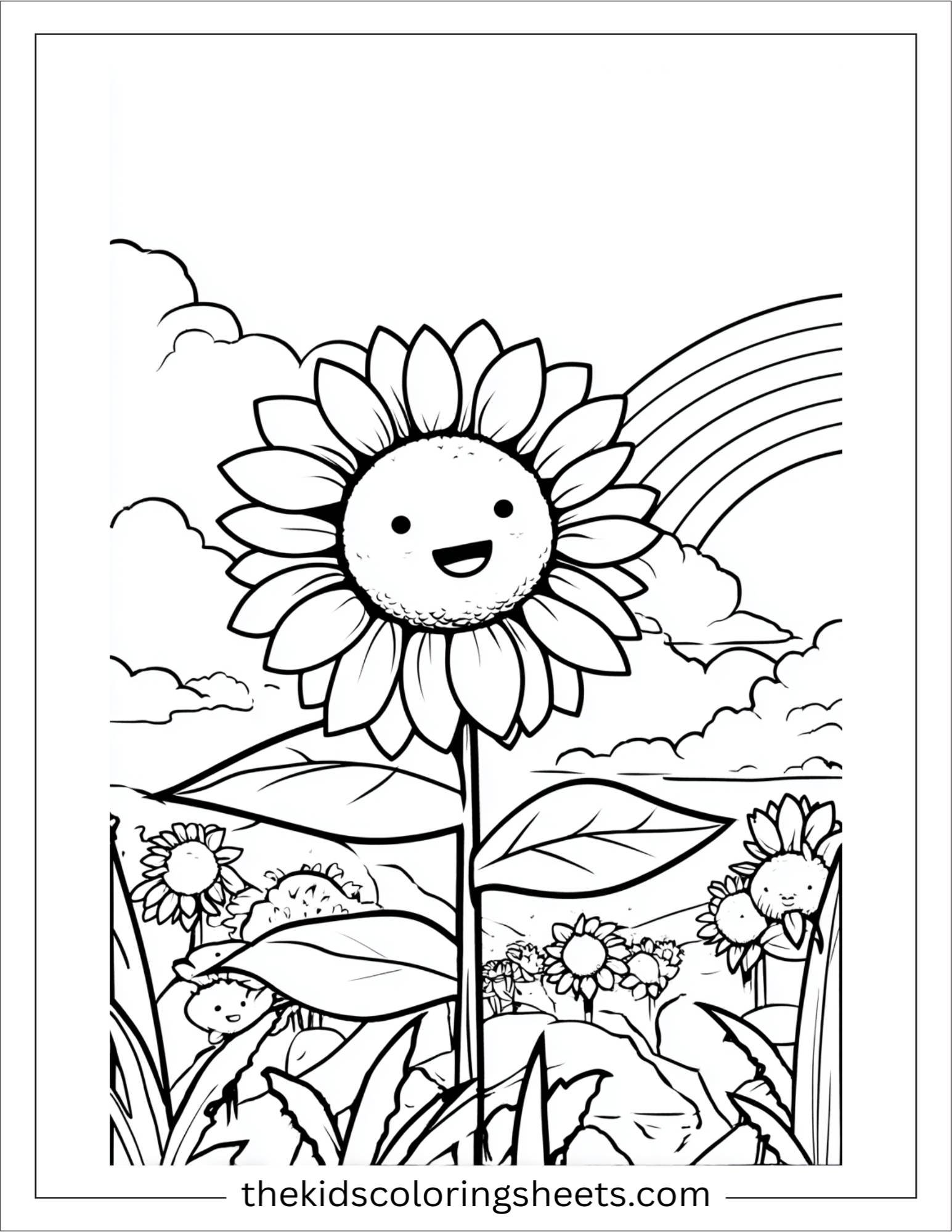 Sunflower and a Rainbow