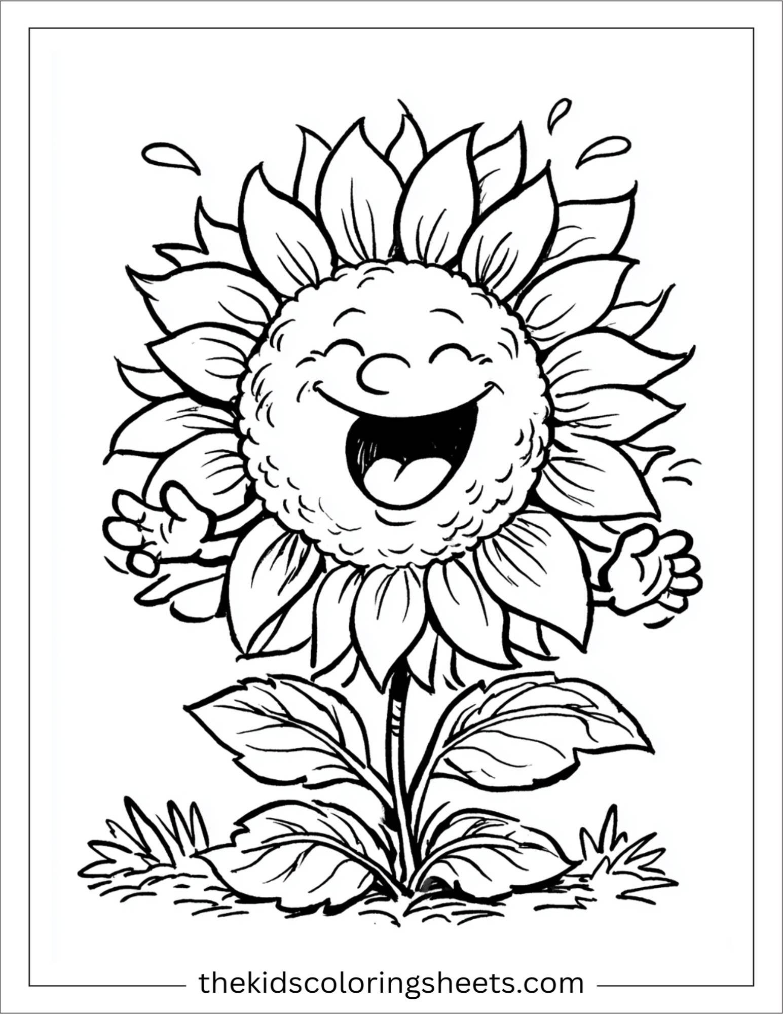 Sunflower clapping with joy