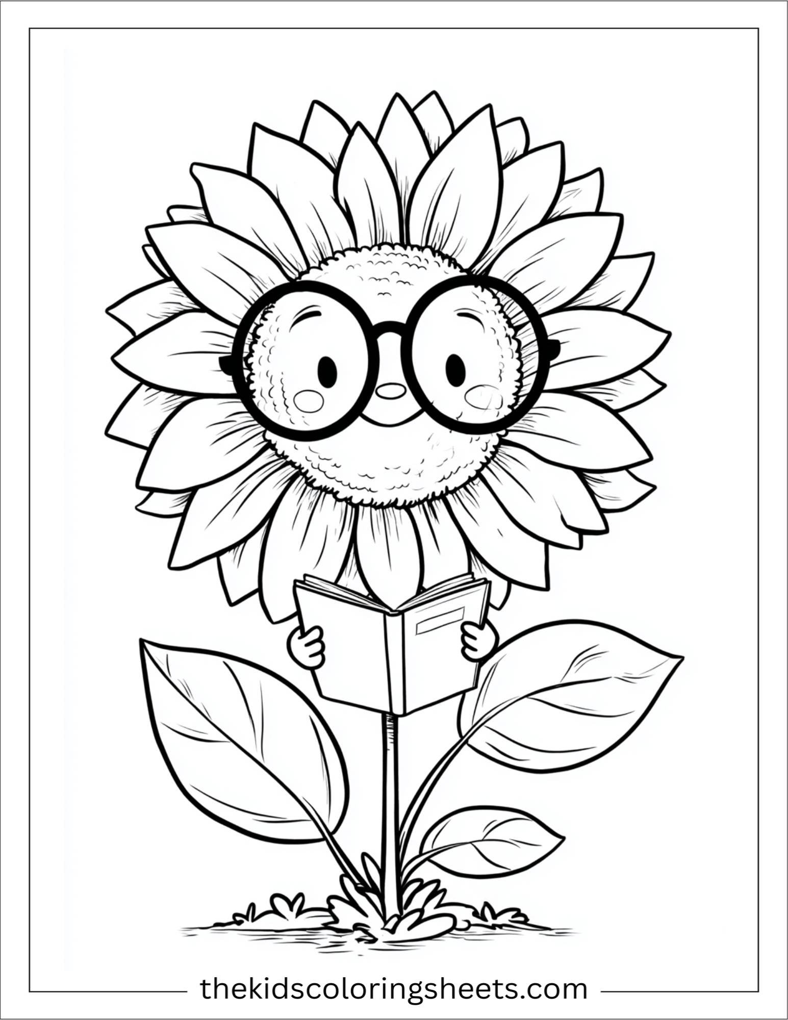 Sunflower reading books