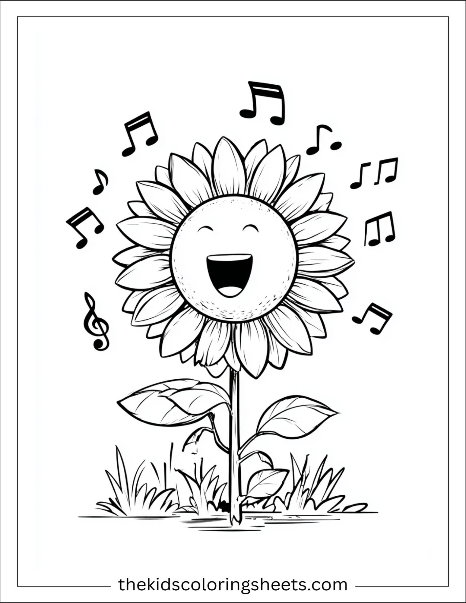 Sunflower singing on a sunny day