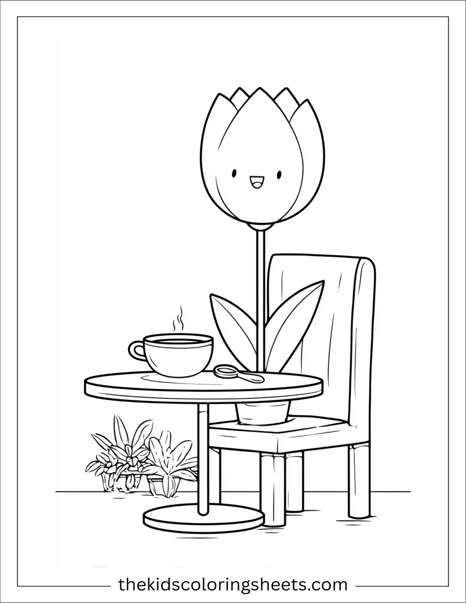 Tulip enjoying a tea party