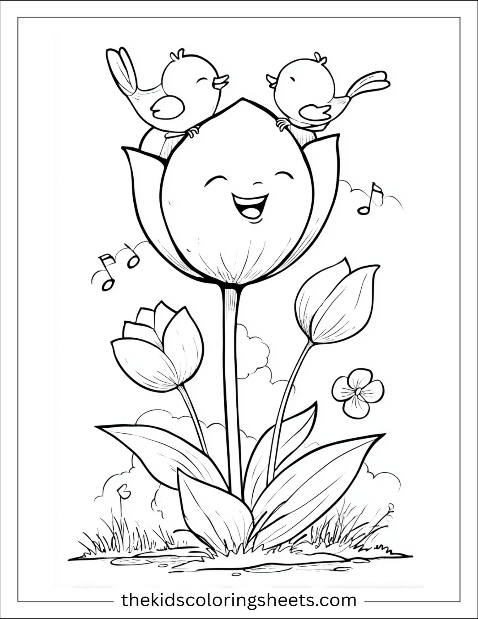 Tulip listening to birds